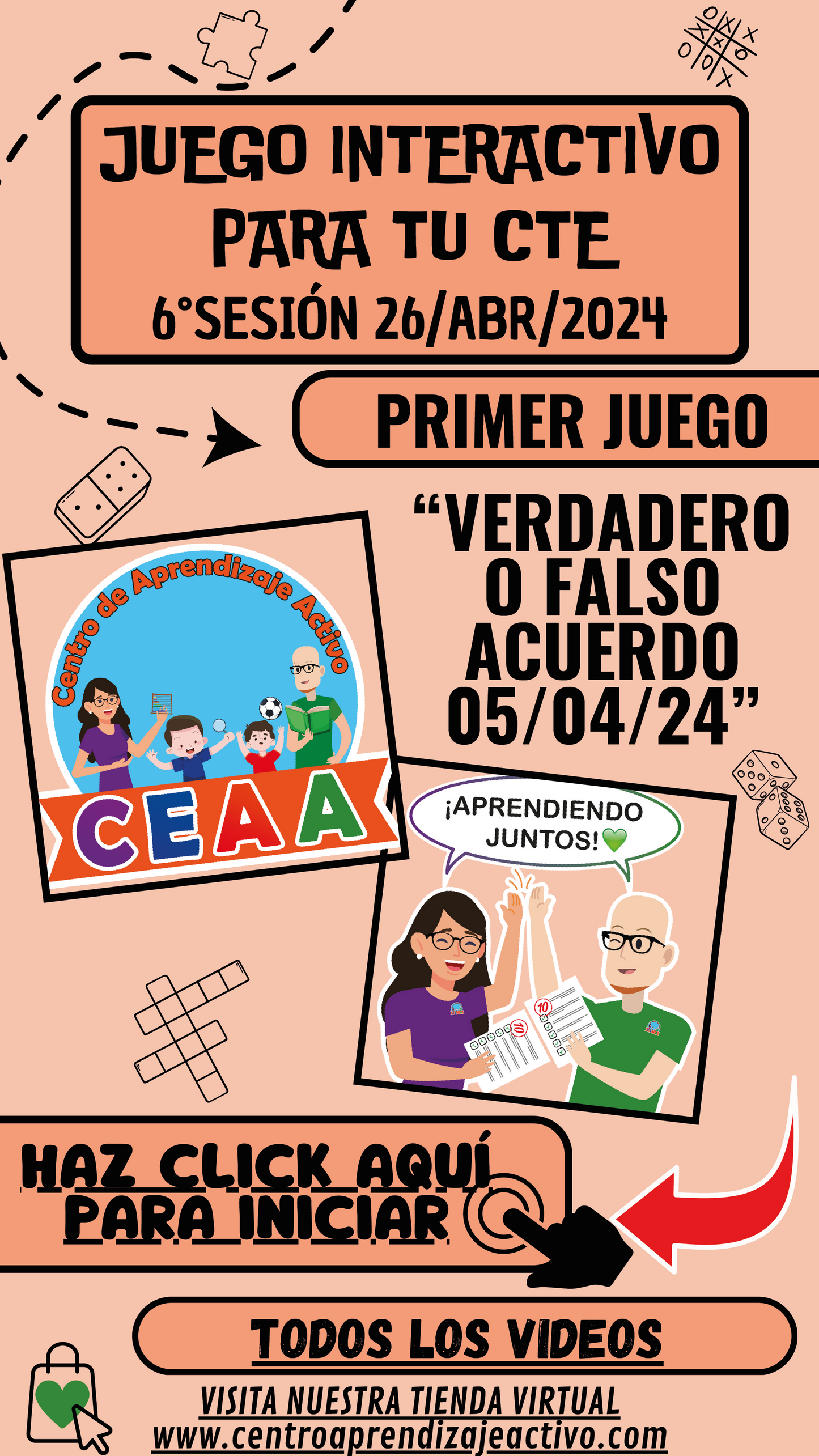 3 JUEGOS INTERACTIVOS PARA LA SEXTA SESIÓN DEL CTE