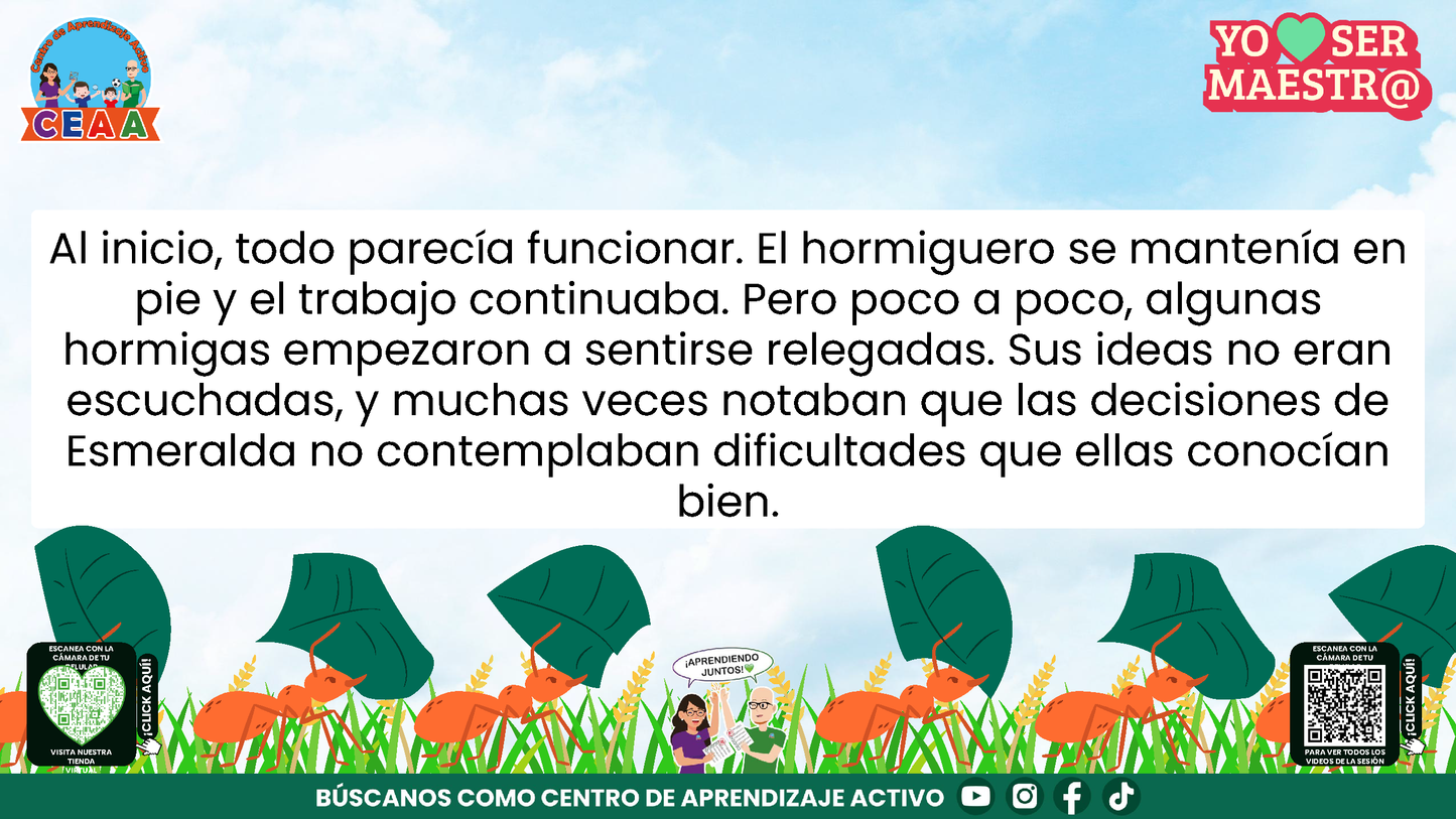 Historias para Maestros - ESMERALDA, LA HORMIGA QUE APRENDIÓ A ESCUCHAR (Editable en PowerPoint)