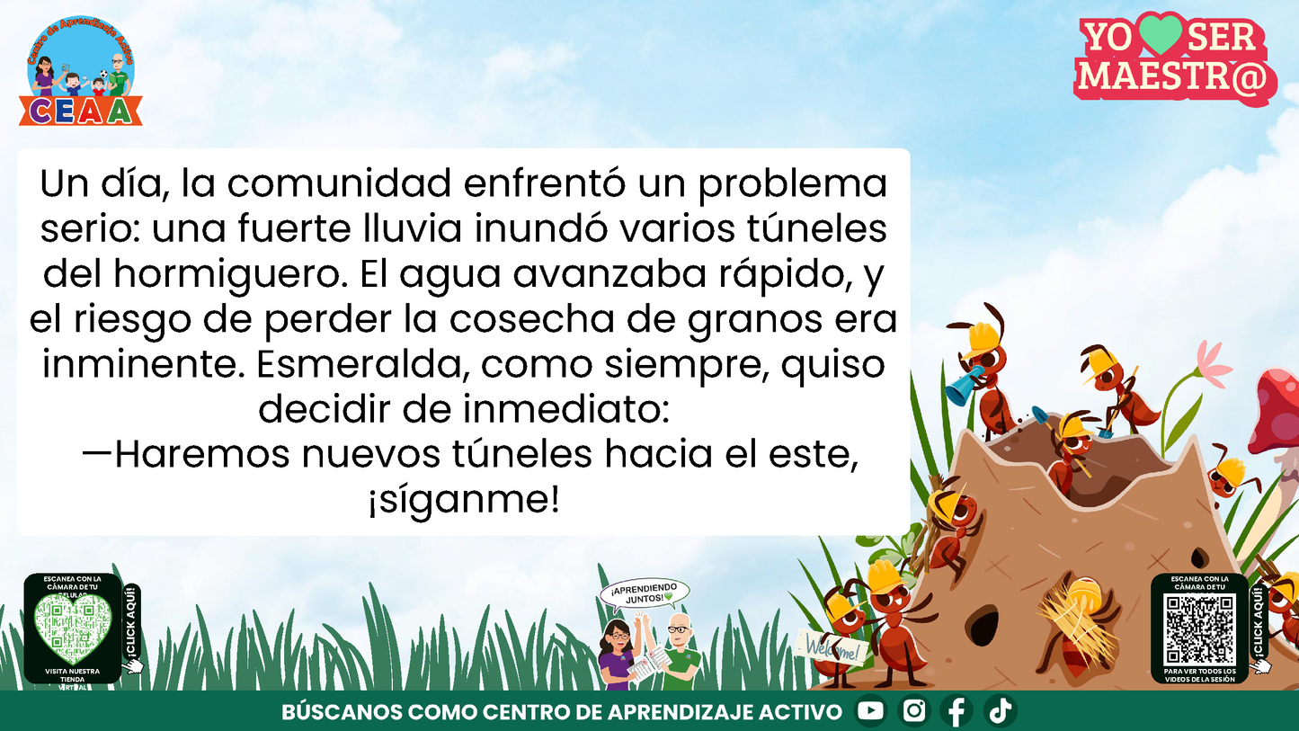 Historias para Maestros - ESMERALDA, LA HORMIGA QUE APRENDIÓ A ESCUCHAR (Editable en PowerPoint)