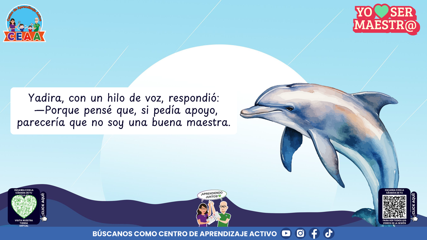 Historias para Maestros - YADIRA, LA MAESTRA DELFÍN QUE APRENDIÓ A PEDIR AYUDA (Editable en PowerPoint)