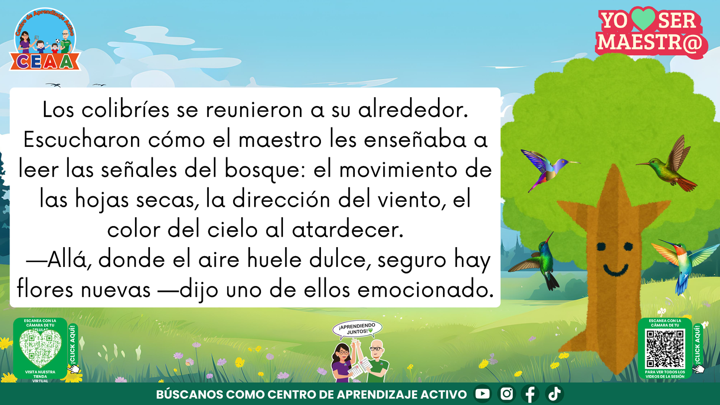 Historias para Maestros - EL ROBLE Y LOS COLIBRÍES (Editable en PowerPoint)