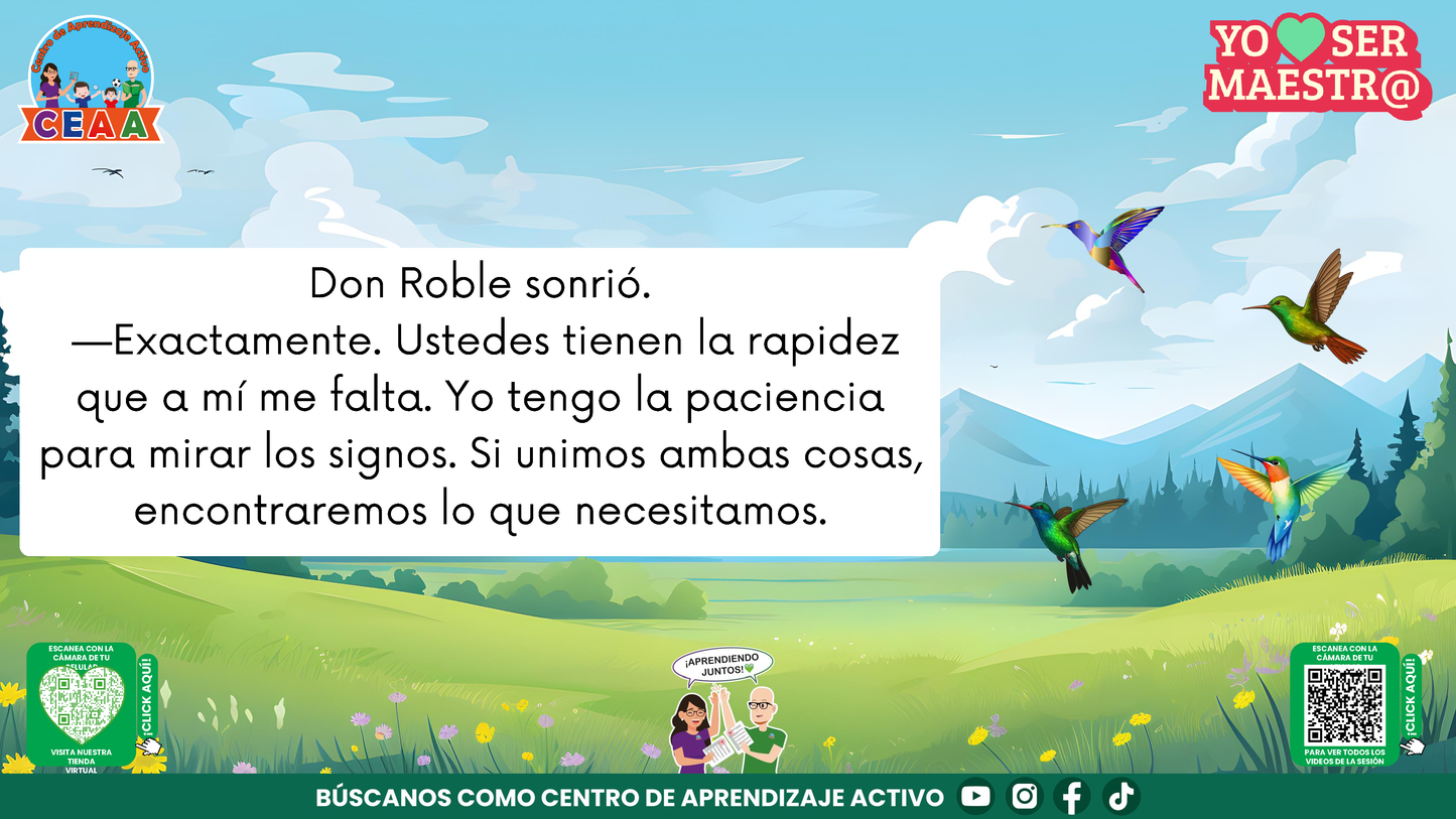 Historias para Maestros - EL ROBLE Y LOS COLIBRÍES (Editable en PowerPoint)