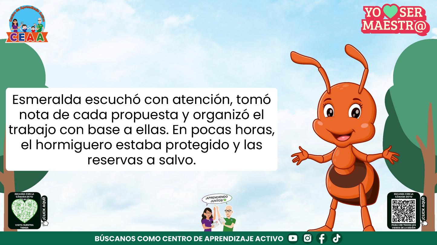 Historias para Maestros - ESMERALDA, LA HORMIGA QUE APRENDIÓ A ESCUCHAR (Editable en PowerPoint)