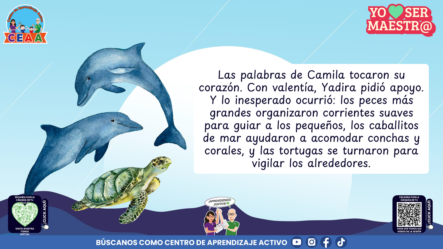 Historias para Maestros - YADIRA, LA MAESTRA DELFÍN QUE APRENDIÓ A PEDIR AYUDA (Editable en PowerPoint)