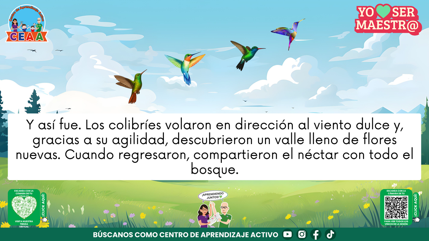 Historias para Maestros - EL ROBLE Y LOS COLIBRÍES (Editable en PowerPoint)