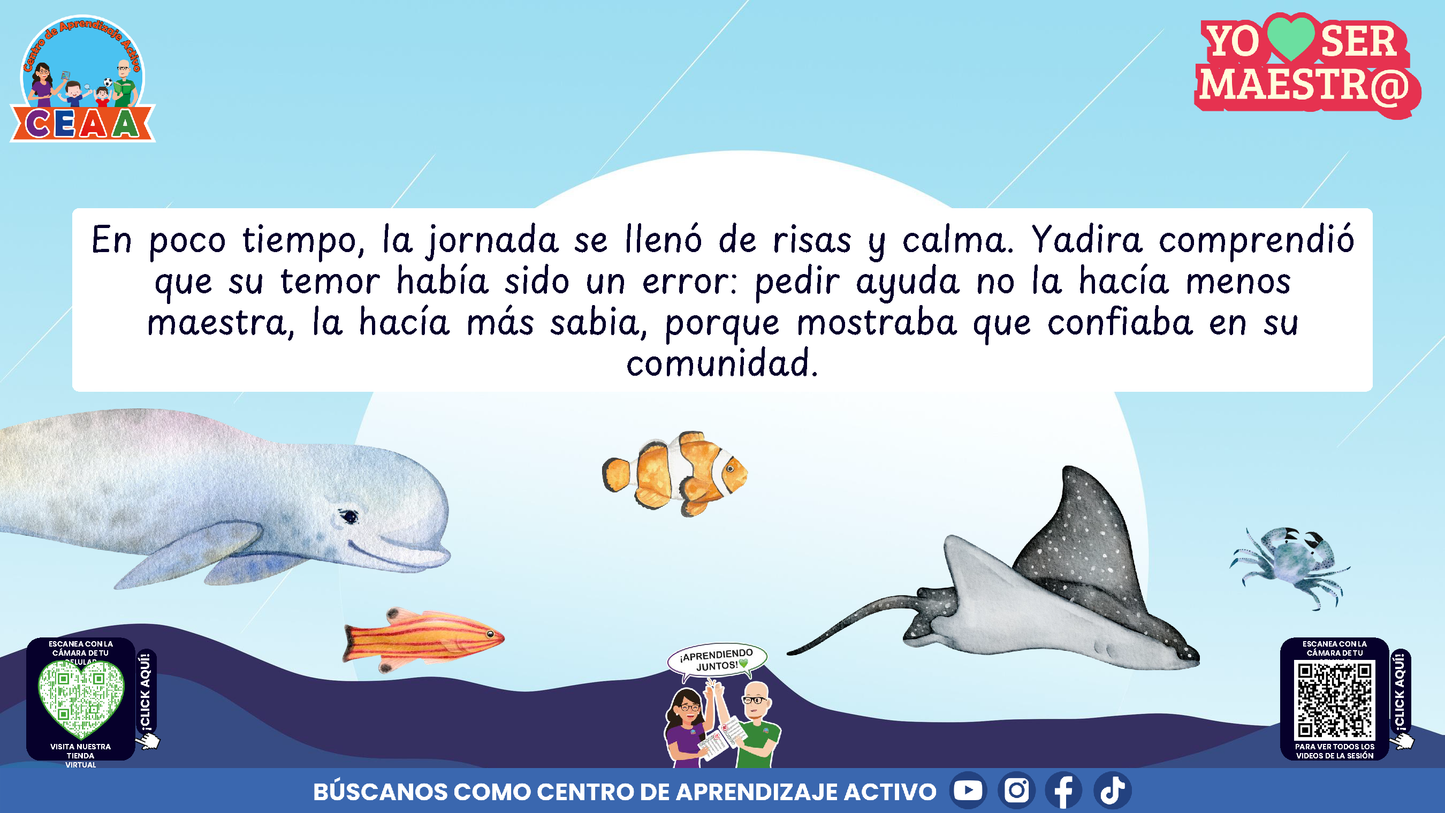 Historias para Maestros - YADIRA, LA MAESTRA DELFÍN QUE APRENDIÓ A PEDIR AYUDA (Editable en PowerPoint)