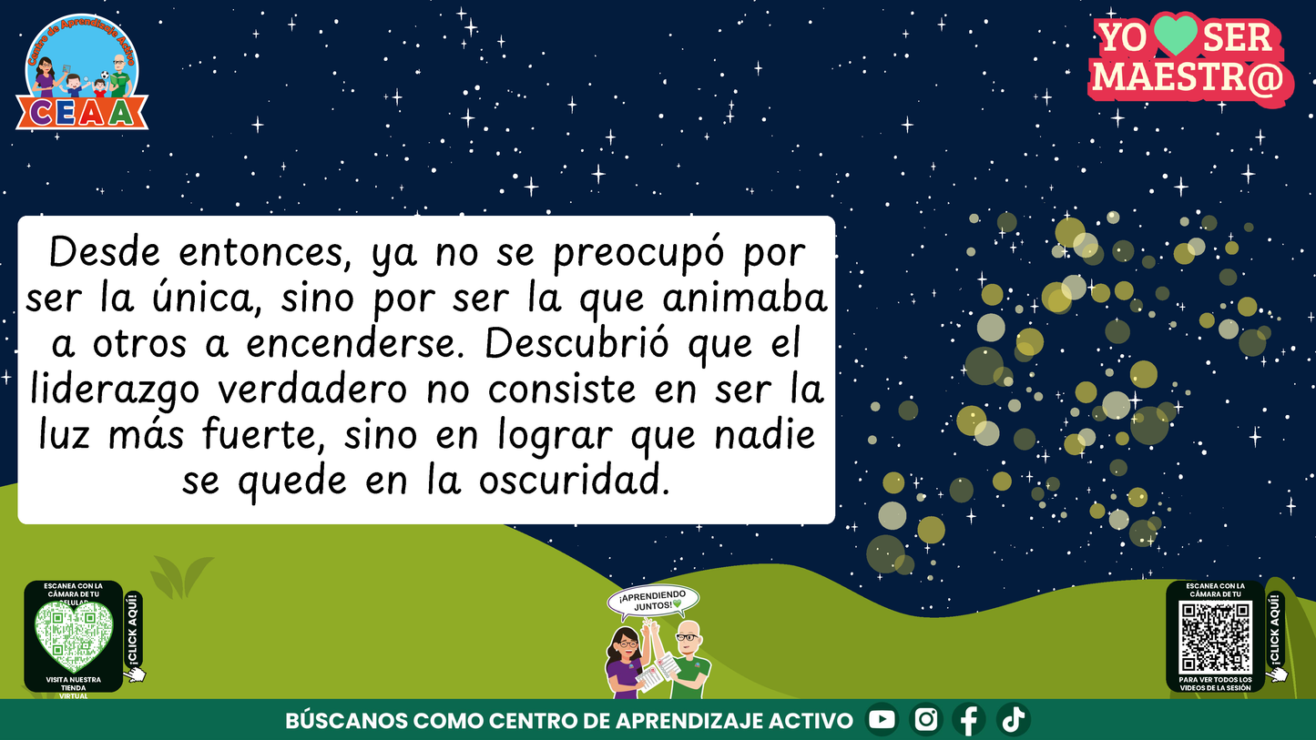 Historias para Maestros - CAMILA, LA LUCIÉRNAGA QUE APRENDIÓ A HACER BRILLAR A LOS DEMÁS (Editable en PowerPoint)