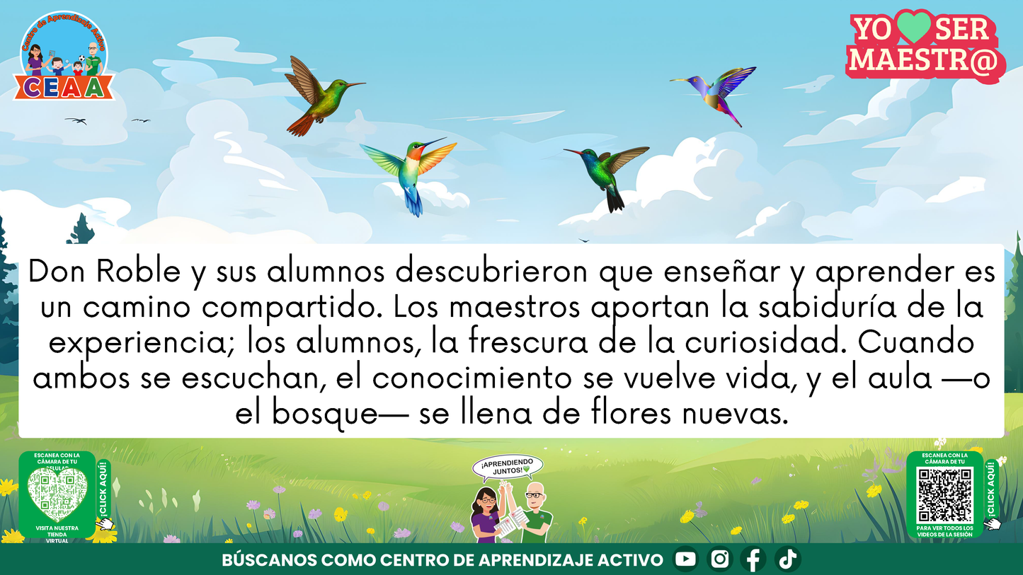 Historias para Maestros - EL ROBLE Y LOS COLIBRÍES (Editable en PowerPoint)