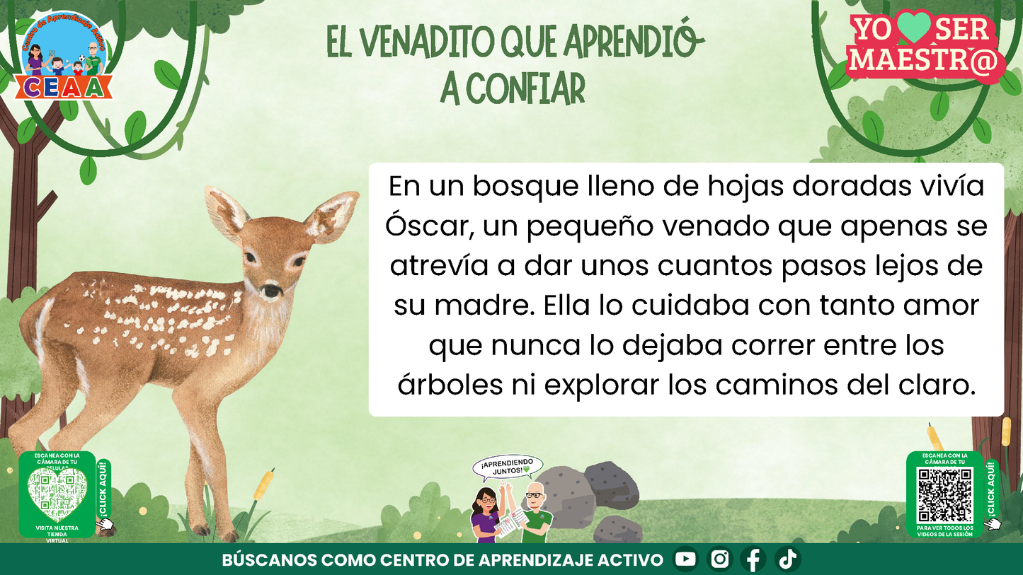 Historias para Maestros - EL VENADITO QUE APRENDIÓ A CONFIAR (Editable en PowerPoint)