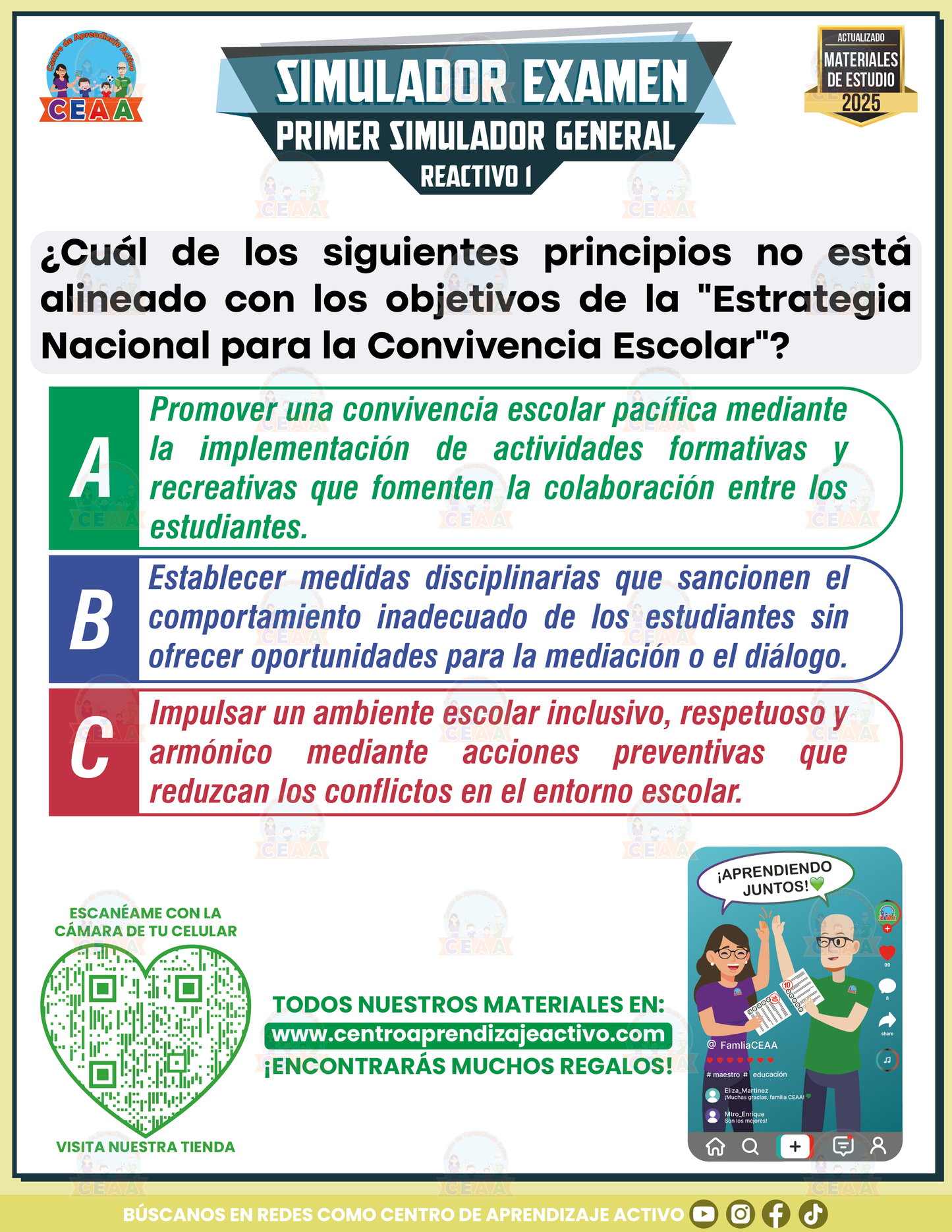 Simulador de examen Primer Simulador General en PDF