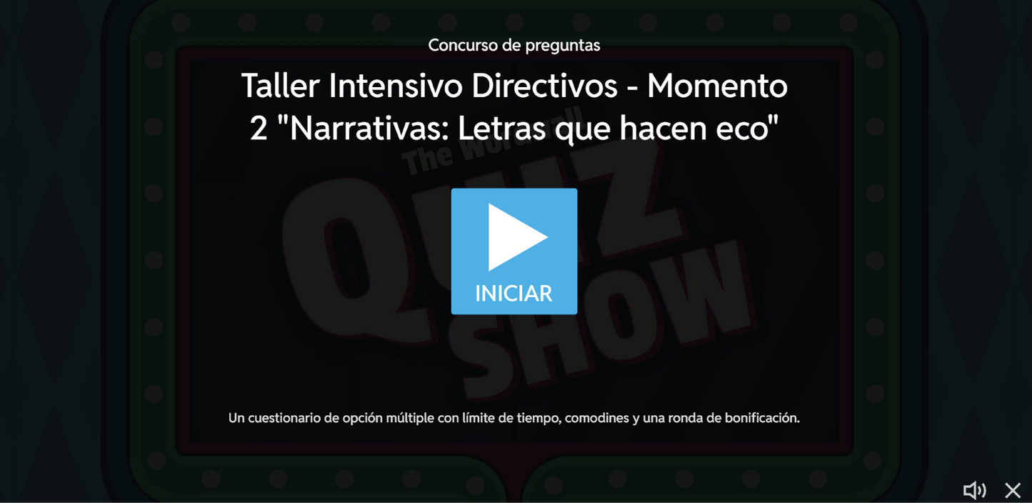 3 Juegos Interactivos Taller Intensivo Directores Enero 2025