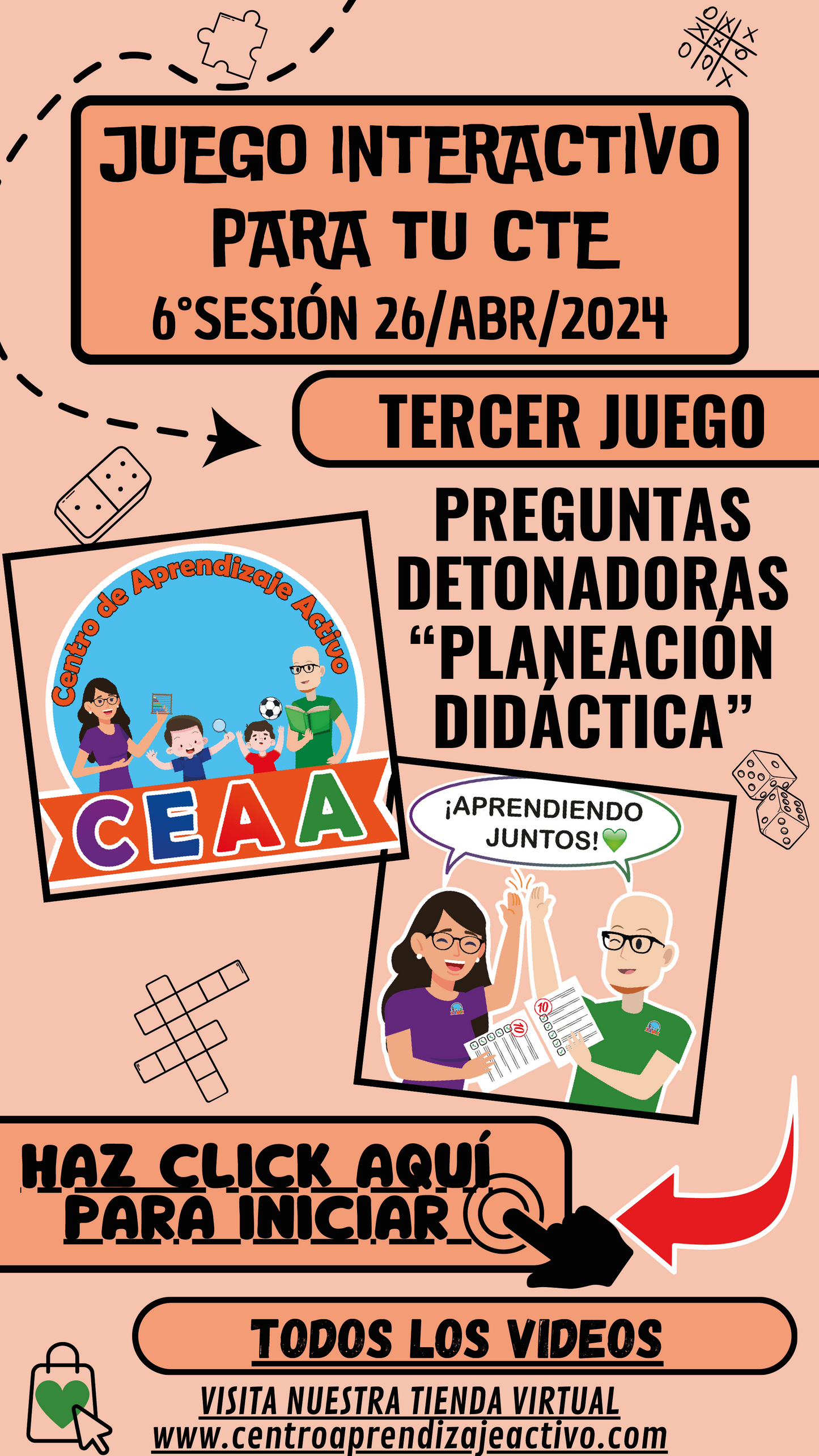 3 JUEGOS INTERACTIVOS PARA LA SEXTA SESIÓN DEL CTE