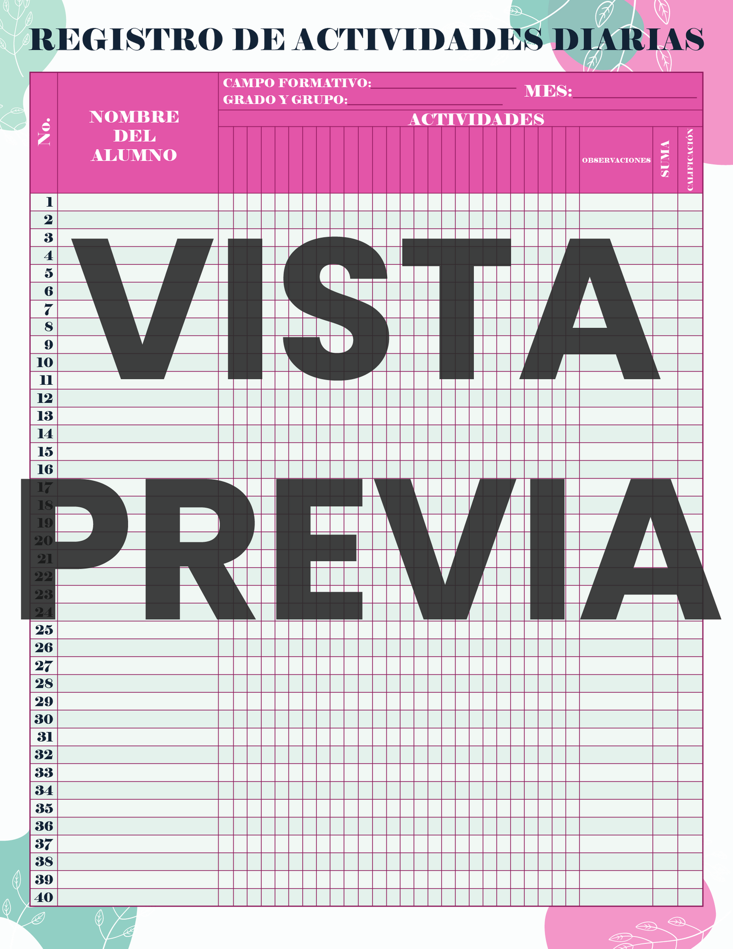 Agenda Flores MAESTRO Secundaria Ciclo Escolar 2024 - 2025