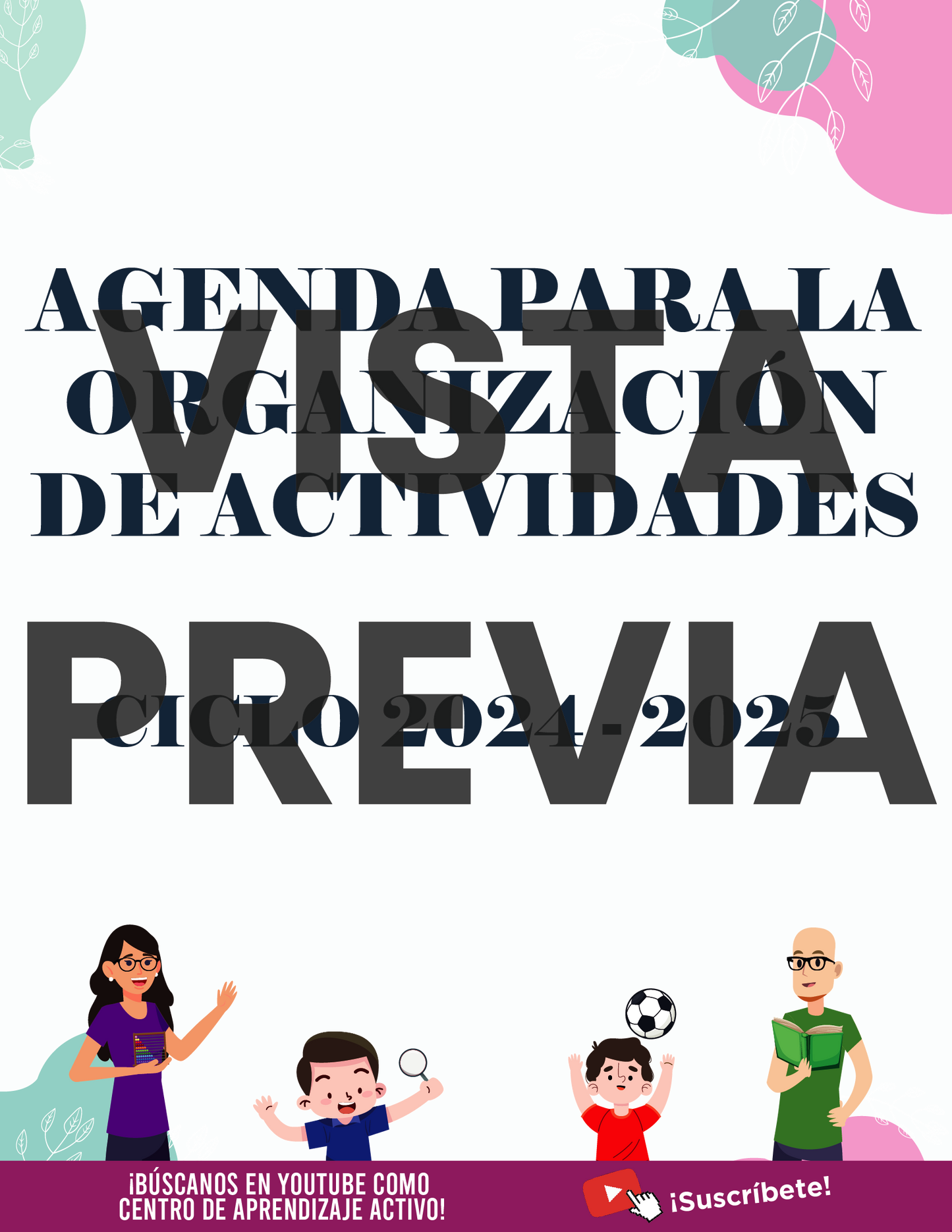 Agenda Flores MAESTRO Secundaria Ciclo Escolar 2024 - 2025