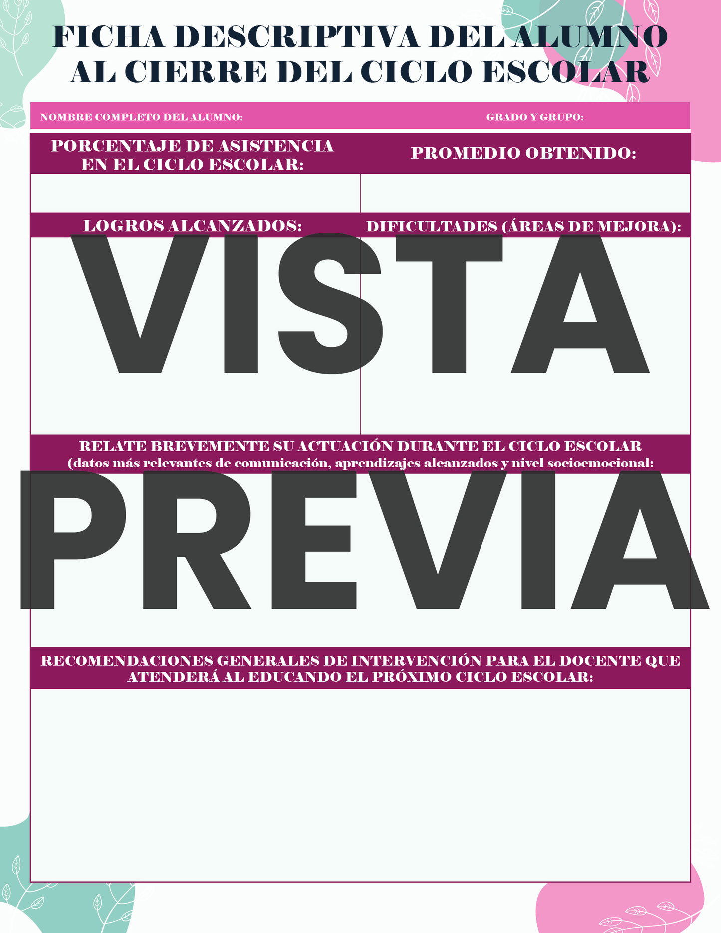 Agenda Flores MAESTRO Secundaria Ciclo Escolar 2024 - 2025