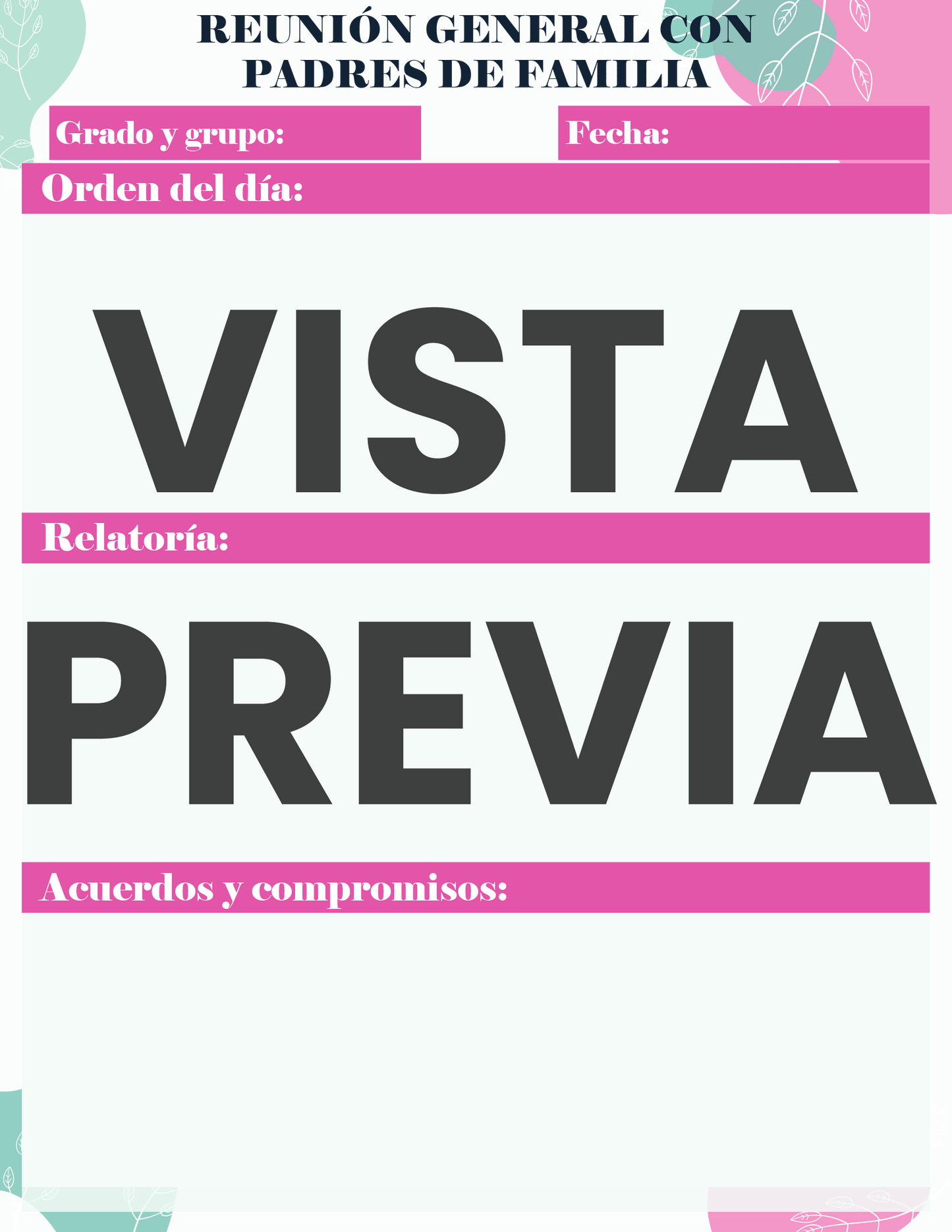 Agenda Flores MAESTRO Secundaria Ciclo Escolar 2024 - 2025