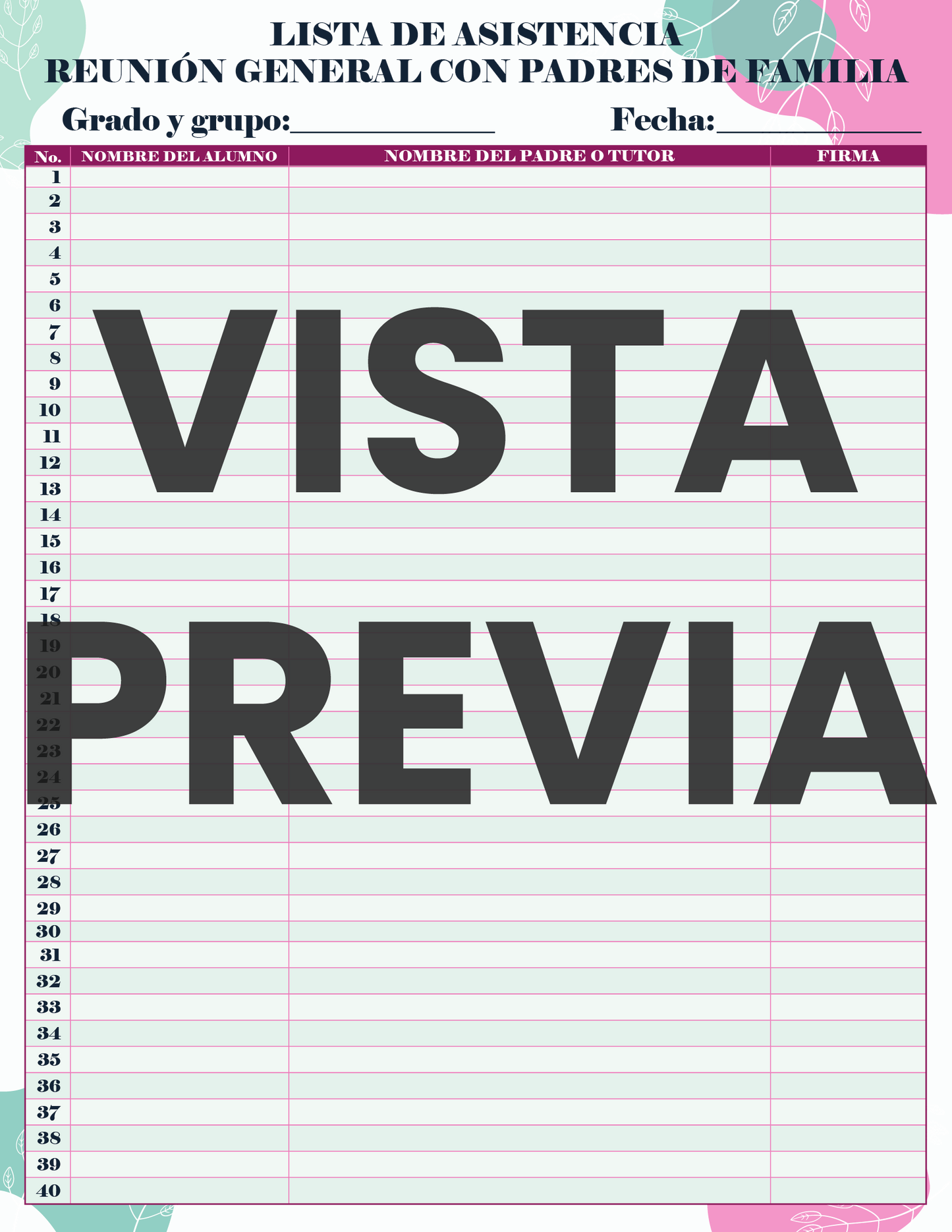 Agenda Flores MAESTRO Secundaria Ciclo Escolar 2024 - 2025