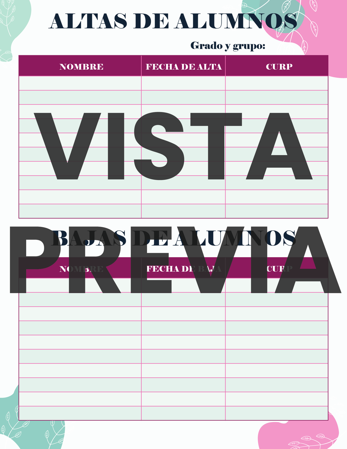 Agenda Flores MAESTRO Secundaria Ciclo Escolar 2024 - 2025