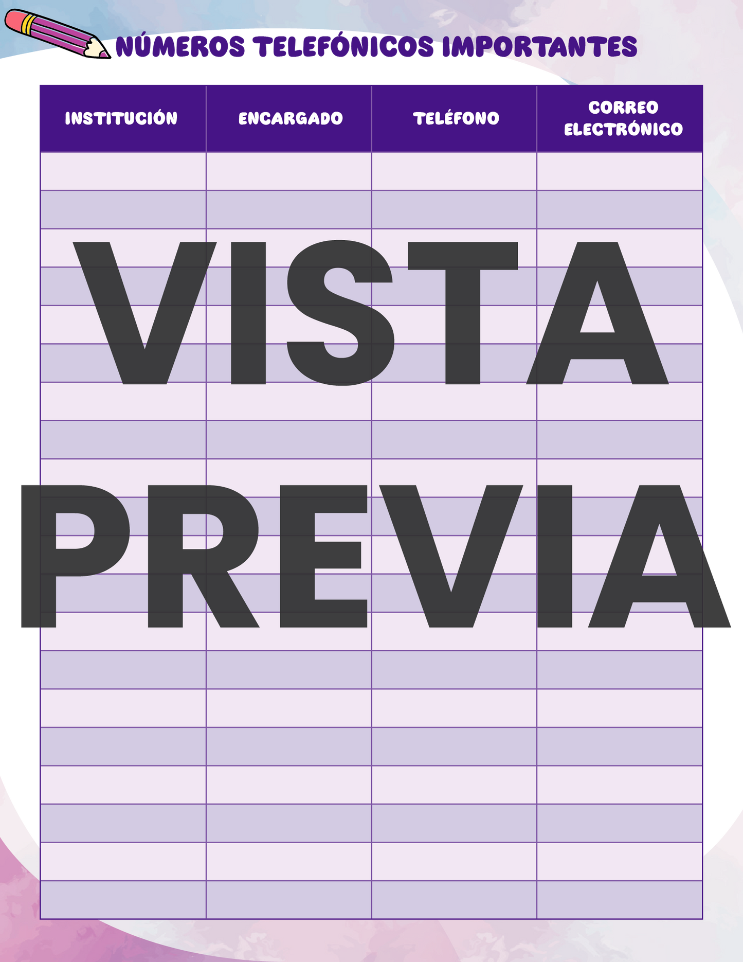 Agenda Colorida DIRECTOR Preescolar Ciclo Escolar 2024 - 2025