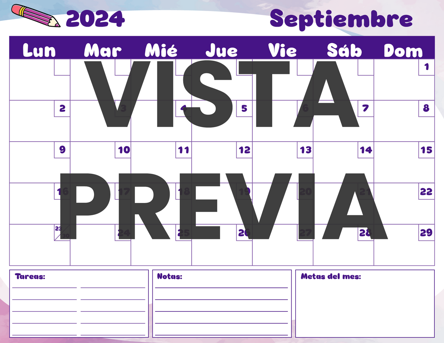 Agenda Colorida DIRECTOR Preescolar Ciclo Escolar 2024 - 2025