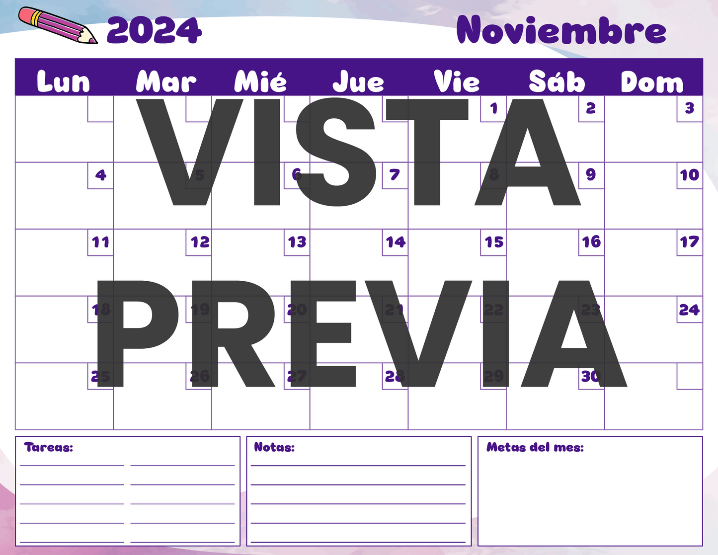 Agenda Colorida DIRECTOR Preescolar Ciclo Escolar 2024 - 2025