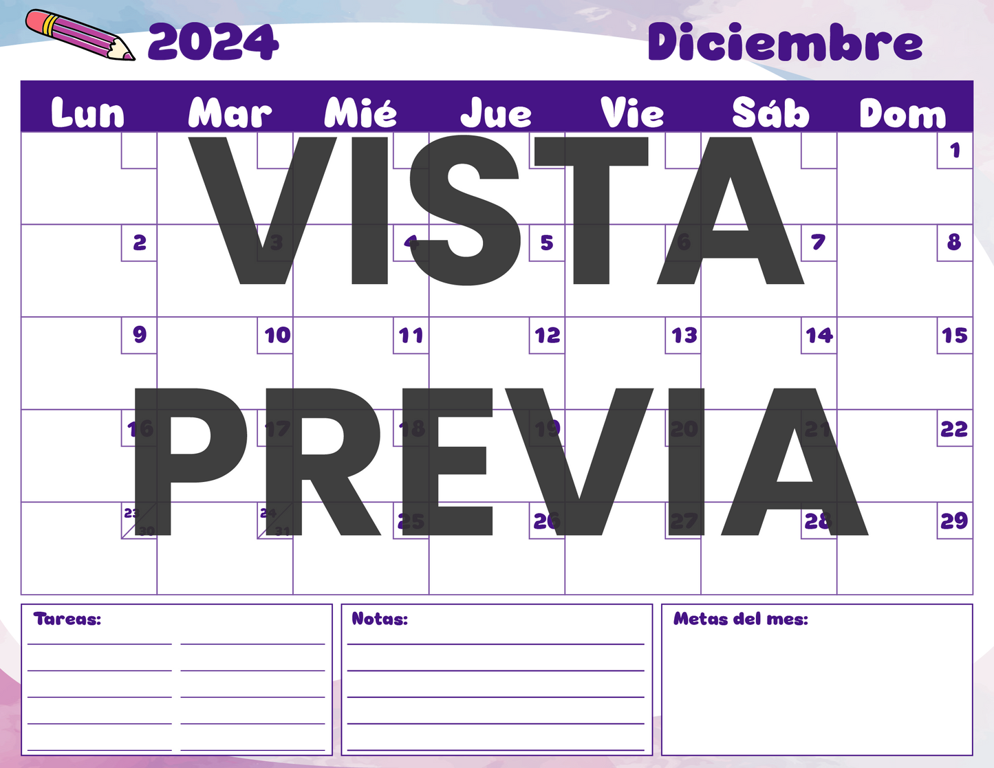 Agenda Colorida DIRECTOR Preescolar Ciclo Escolar 2024 - 2025
