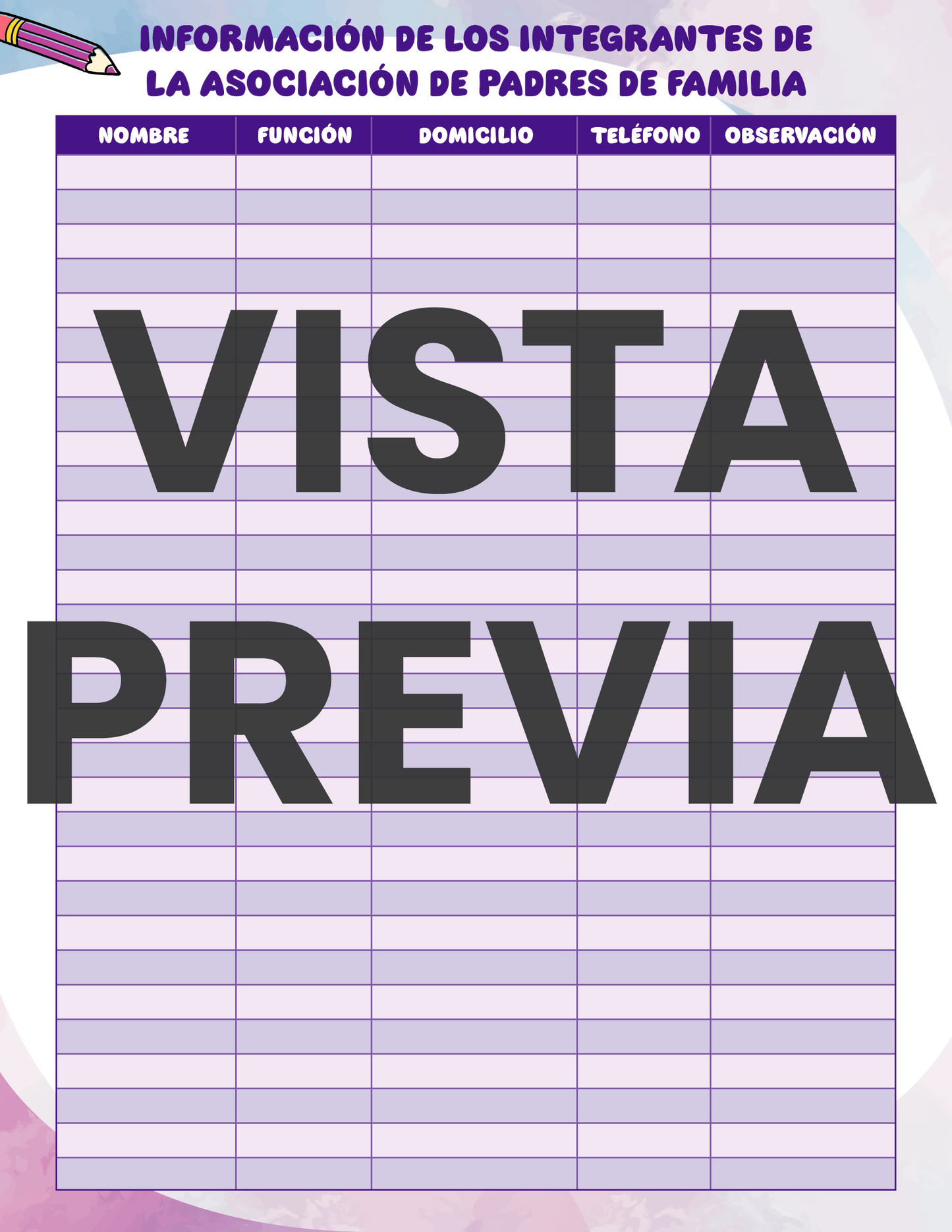 Agenda Colorida DIRECTOR Preescolar Ciclo Escolar 2024 - 2025