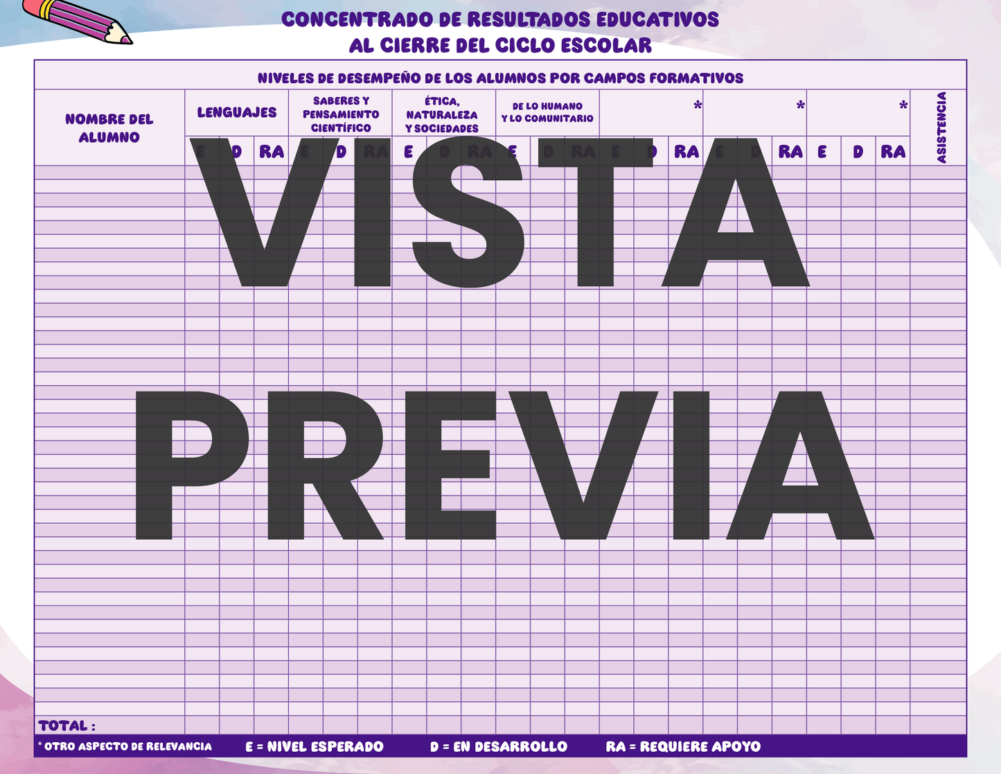 Agenda Colorida DIRECTOR Preescolar Ciclo Escolar 2024 - 2025