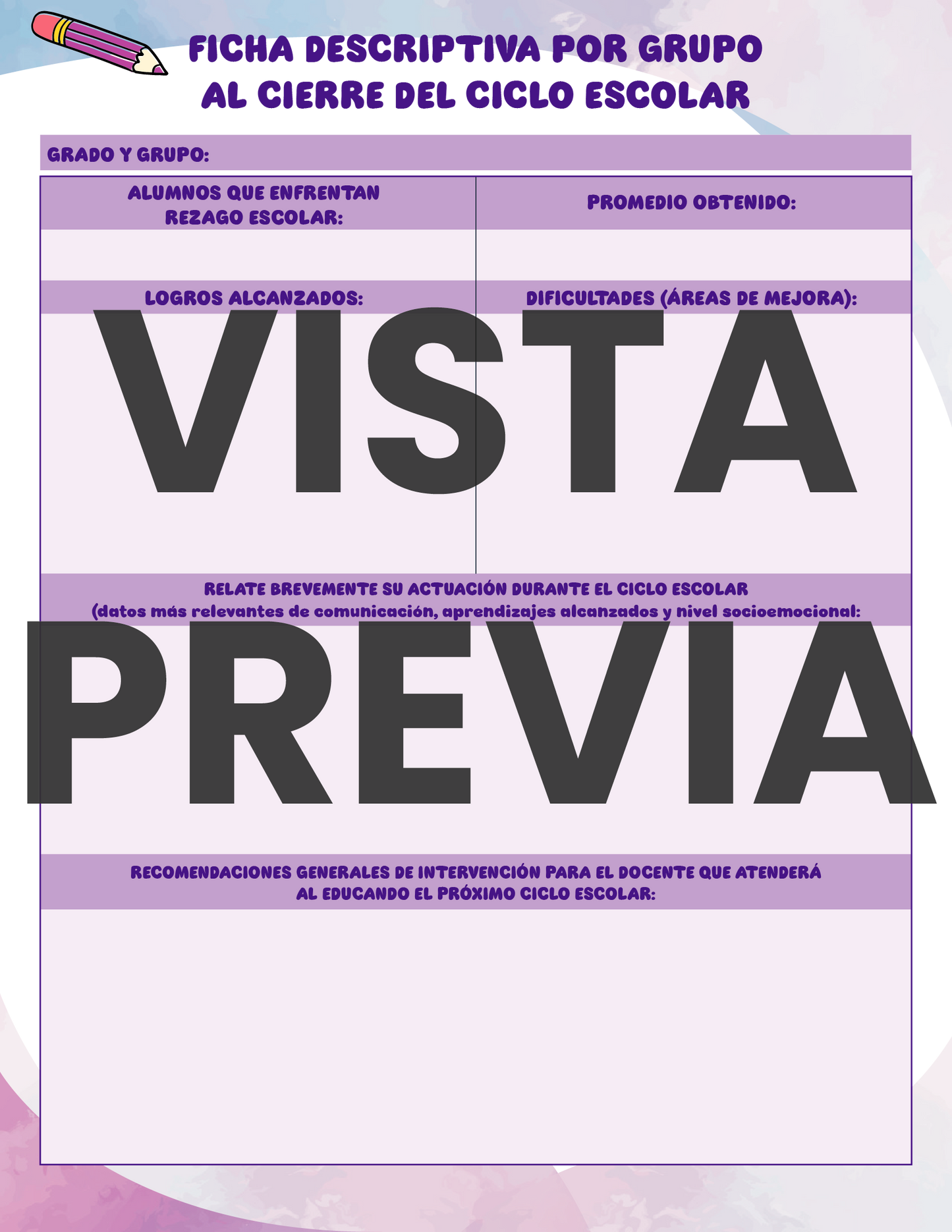 Agenda Colorida DIRECTOR Preescolar Ciclo Escolar 2024 - 2025