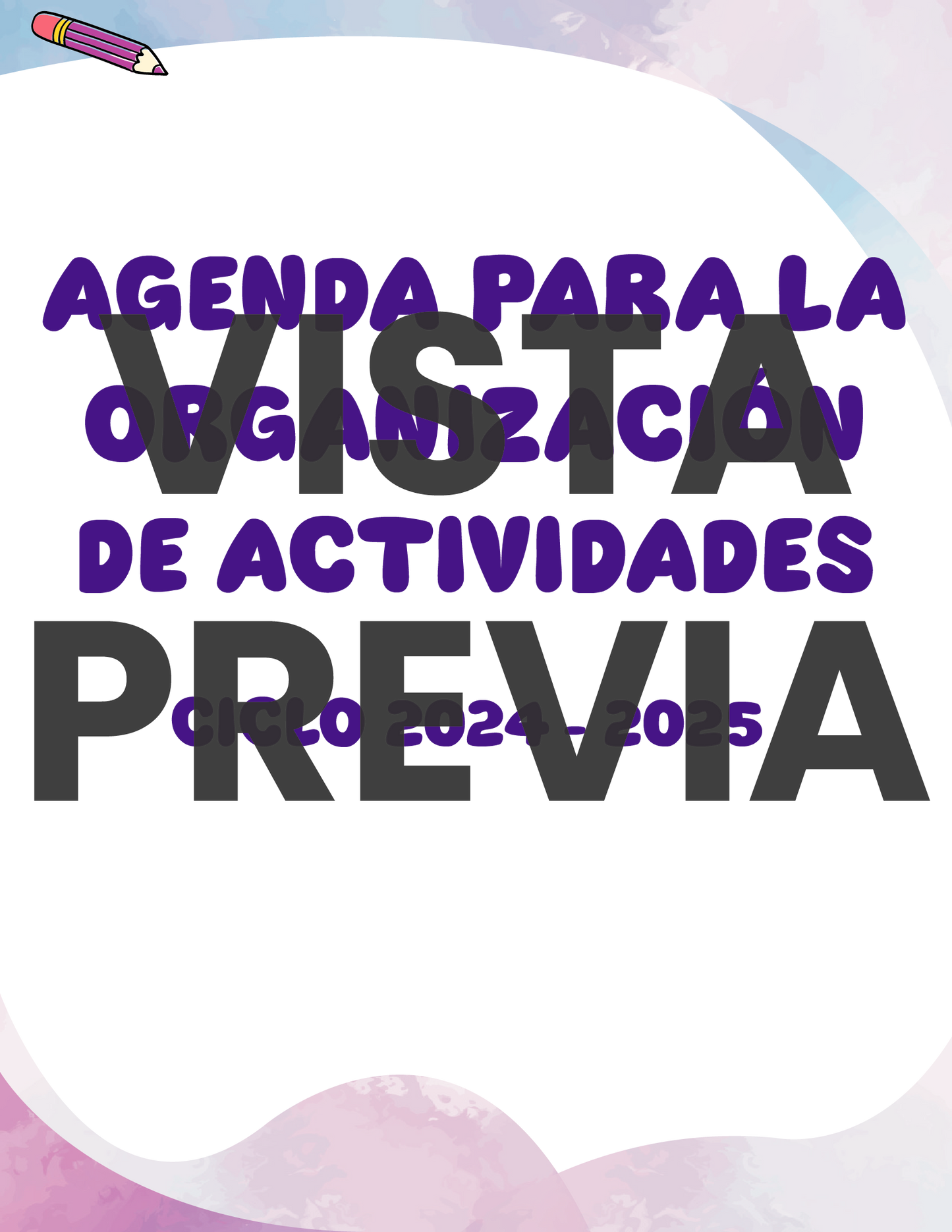 Agenda Colorida DIRECTOR Primaria Ciclo Escolar 2024 - 2025