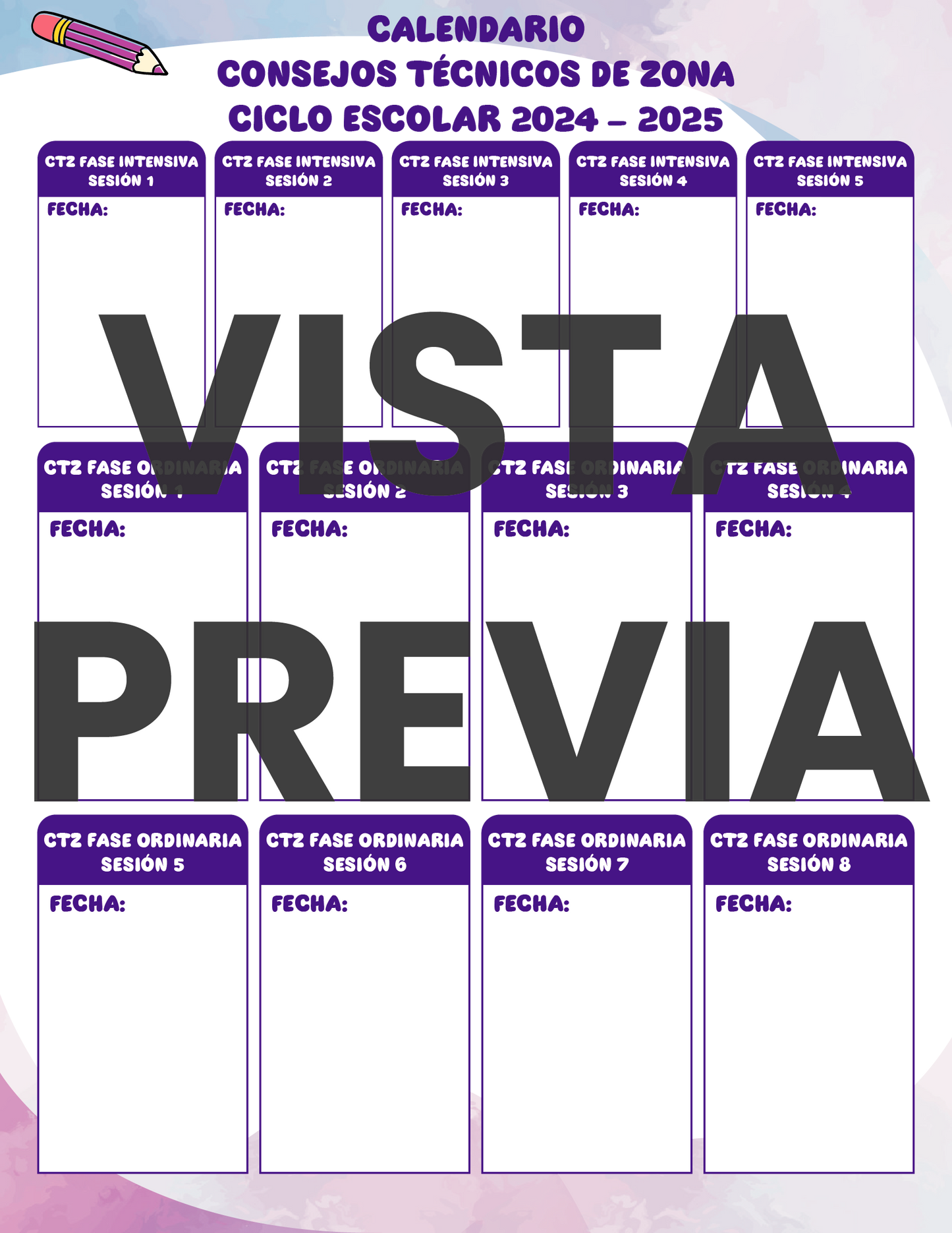 Agenda Colorida DIRECTOR Primaria Ciclo Escolar 2024 - 2025