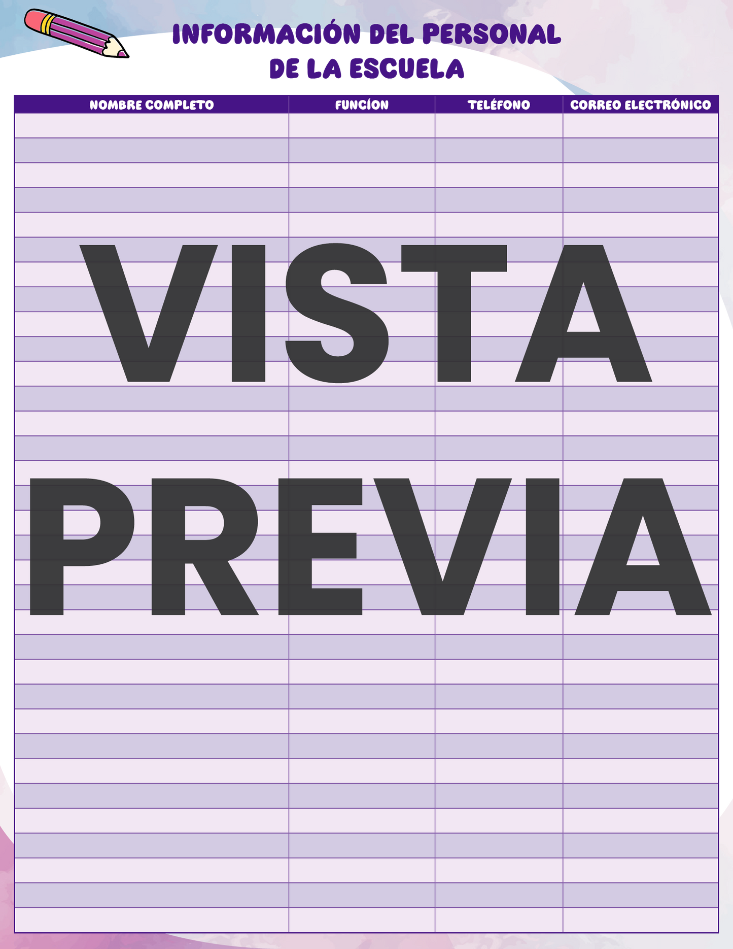 Agenda Colorida DIRECTOR Secundaria Ciclo Escolar 2024 - 2025