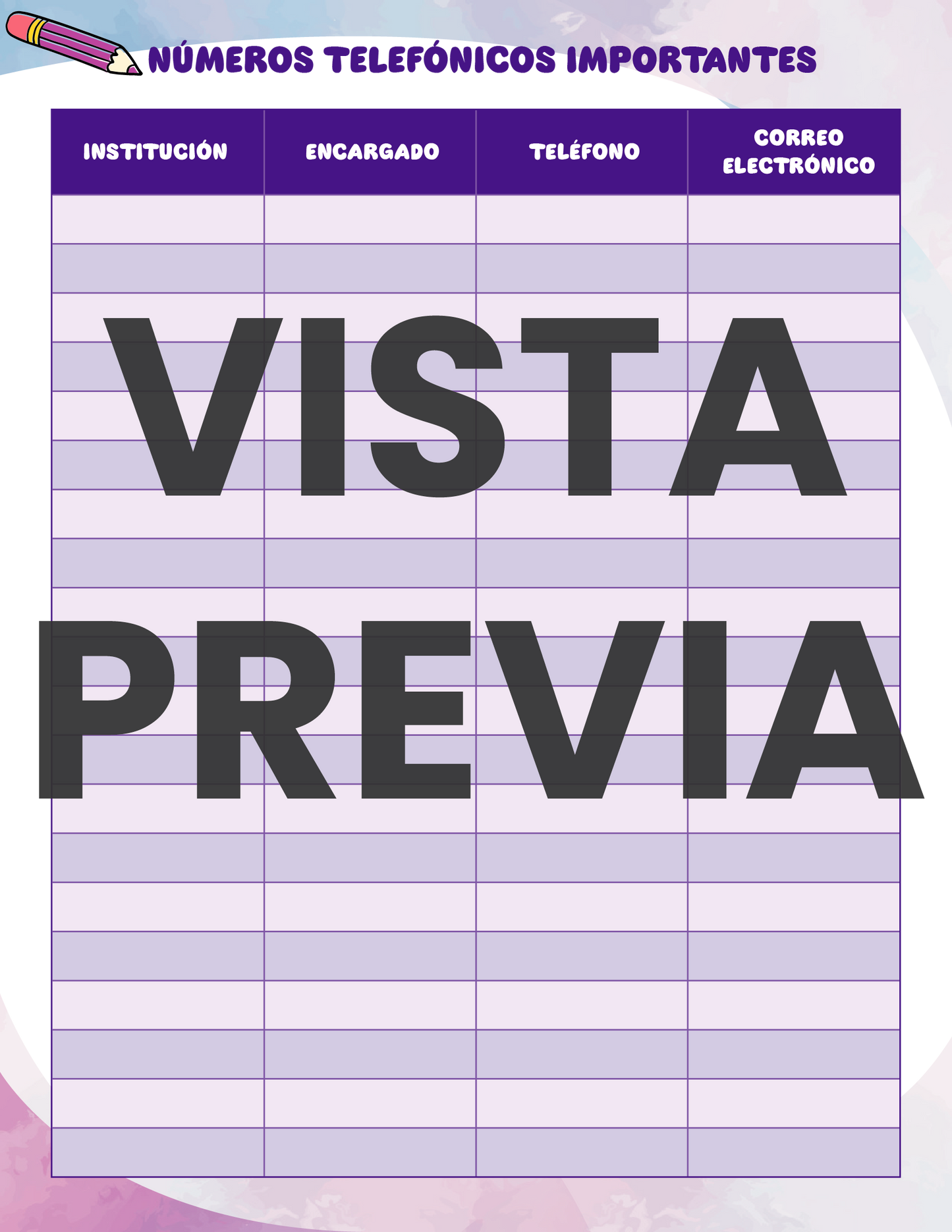 Agenda Colorida DIRECTOR Secundaria Ciclo Escolar 2024 - 2025