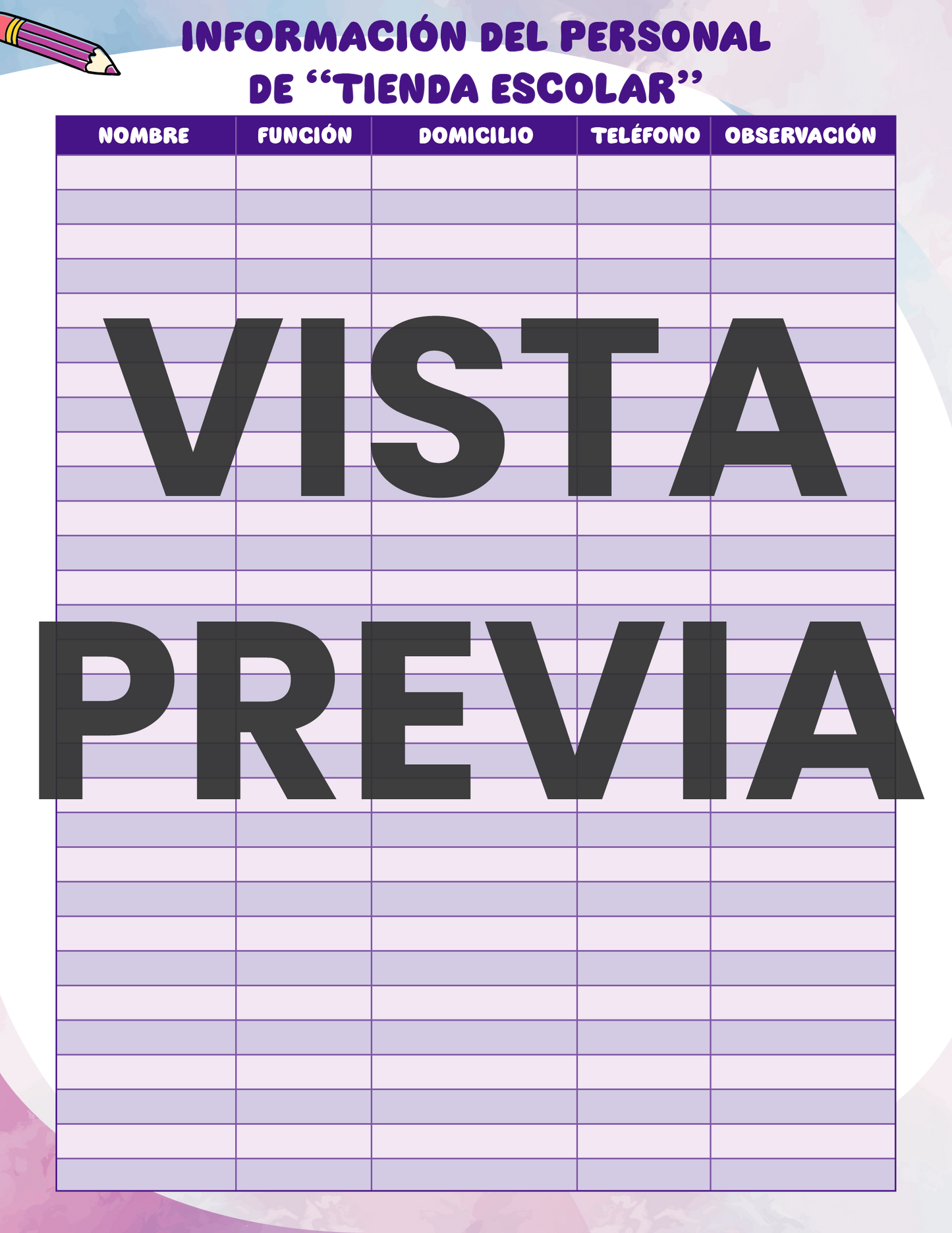 Agenda Colorida DIRECTOR Secundaria Ciclo Escolar 2024 - 2025
