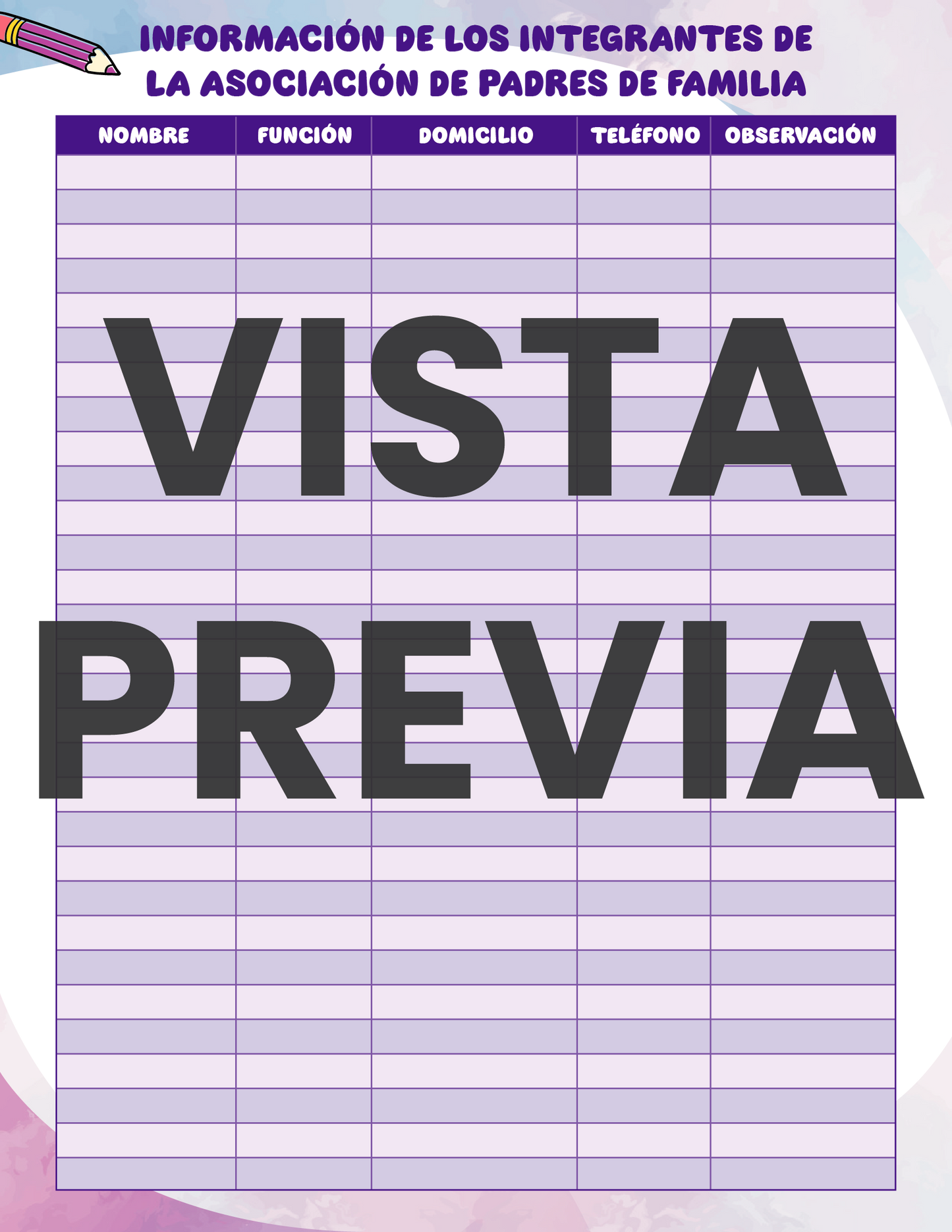 Agenda Colorida DIRECTOR Secundaria Ciclo Escolar 2024 - 2025