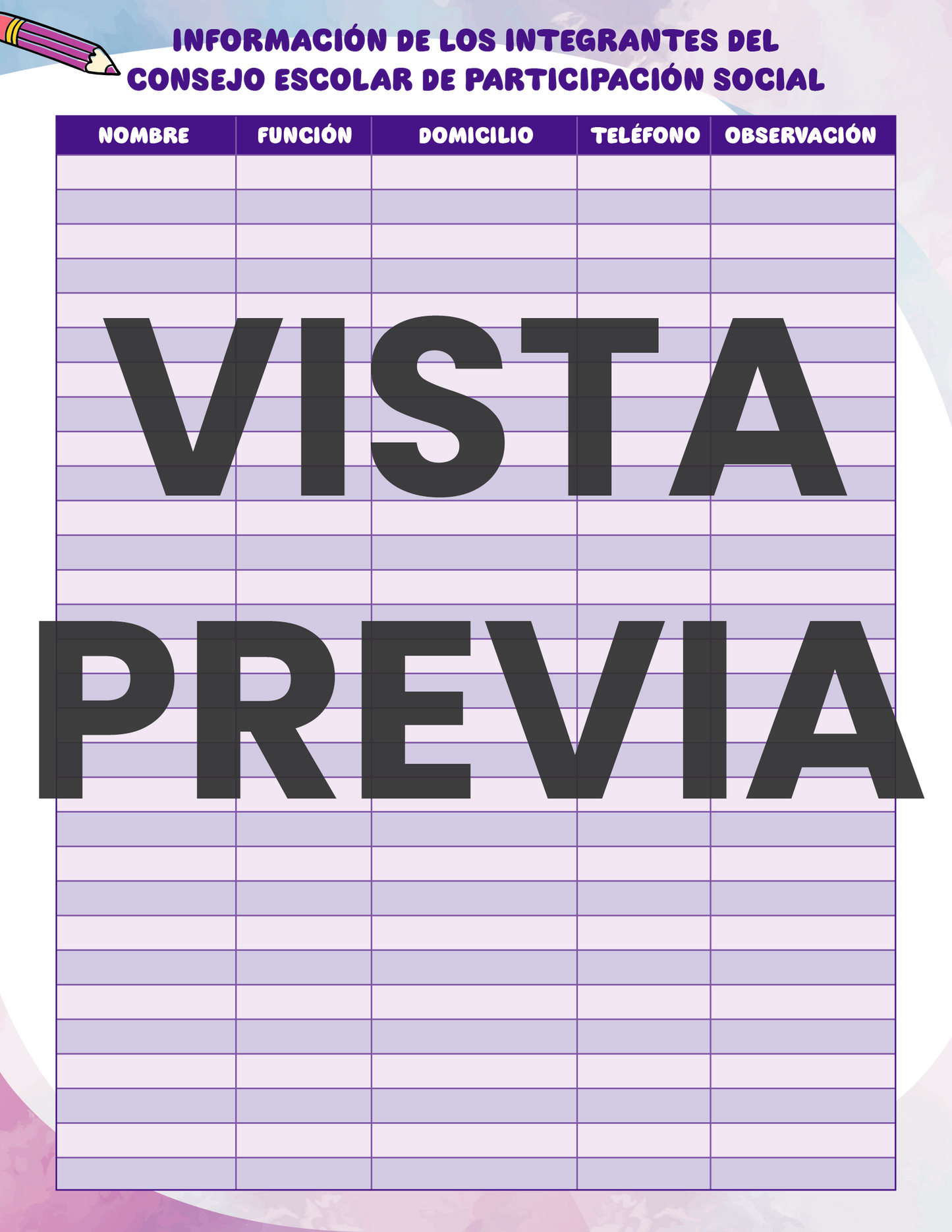 Agenda Colorida DIRECTOR Secundaria Ciclo Escolar 2024 - 2025