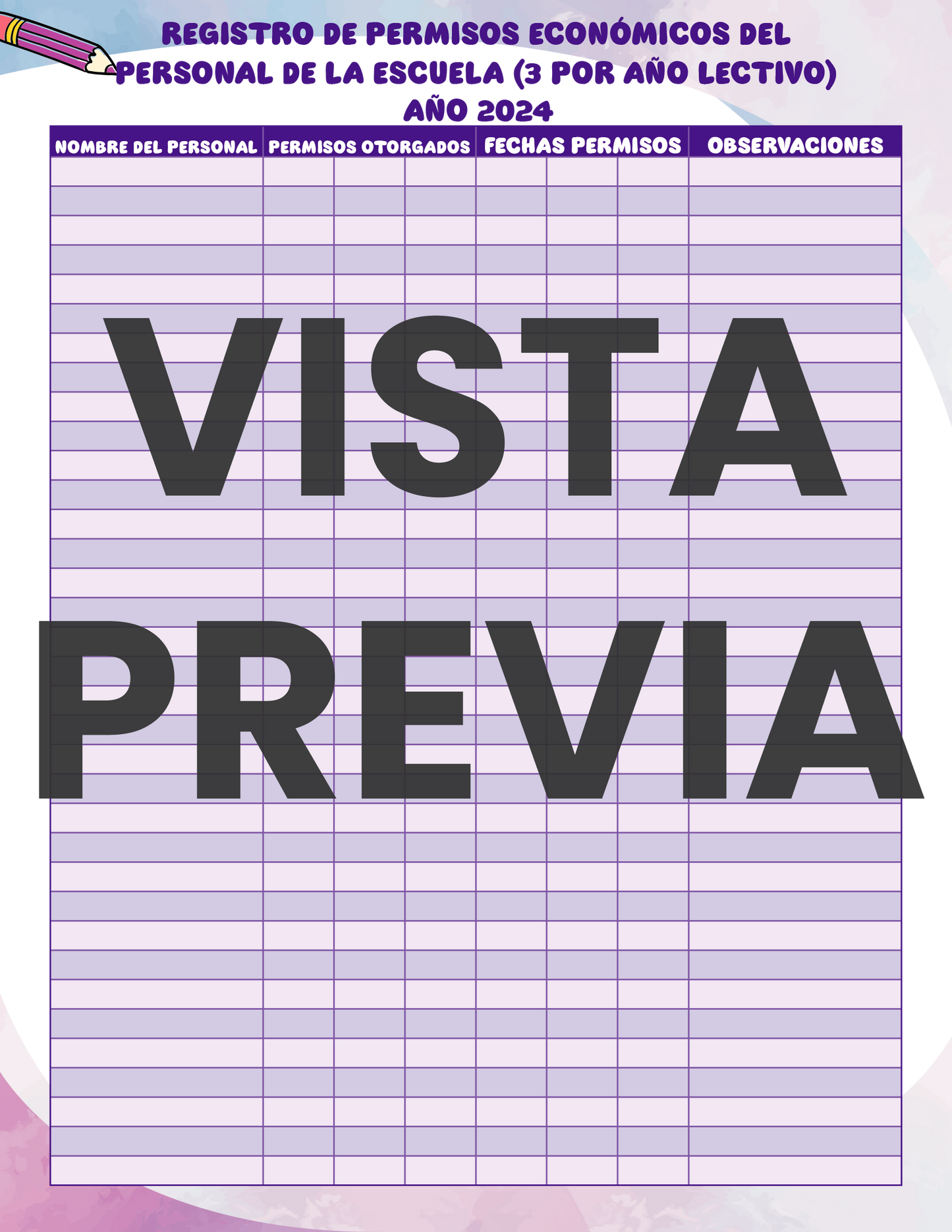 Agenda Colorida DIRECTOR Secundaria Ciclo Escolar 2024 - 2025