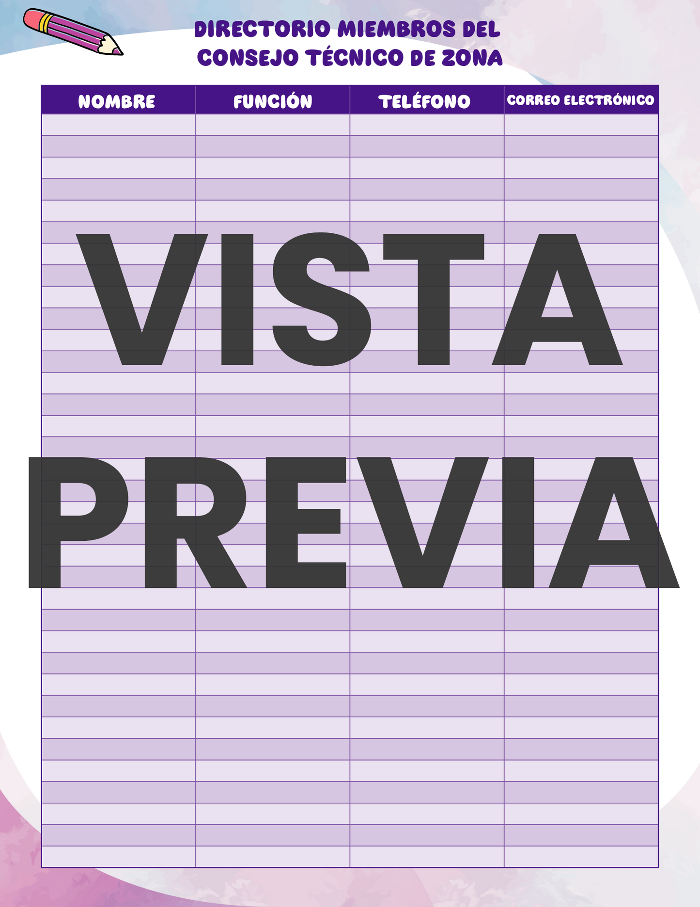 Agenda Colorida DIRECTOR Secundaria Ciclo Escolar 2024 - 2025