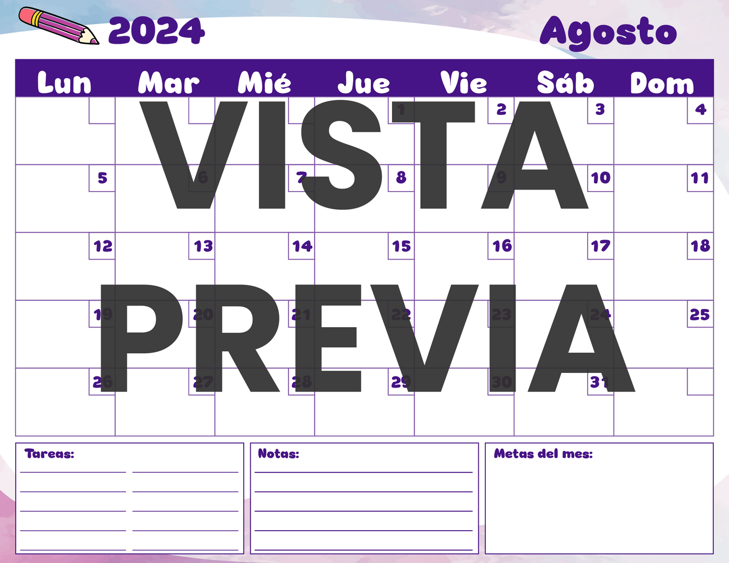 Agenda Colorida MAESTRO Primaria Ciclo Escolar 2024 - 2025