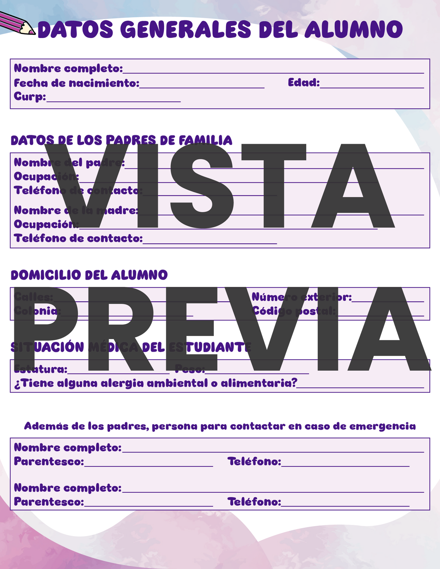 Agenda Colorida MAESTRO Primaria Ciclo Escolar 2024 - 2025