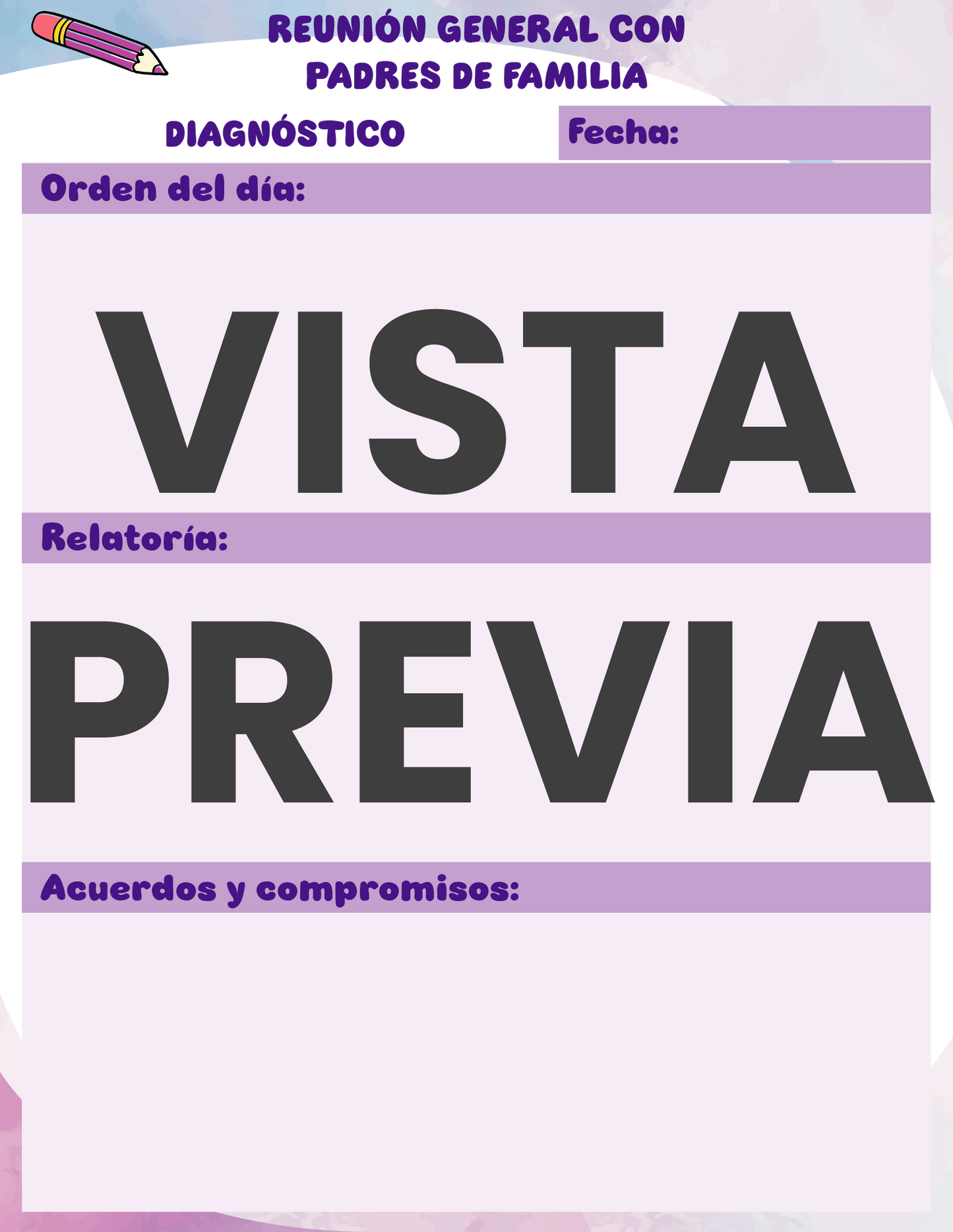 Agenda Colorida MAESTRO Primaria Ciclo Escolar 2024 - 2025