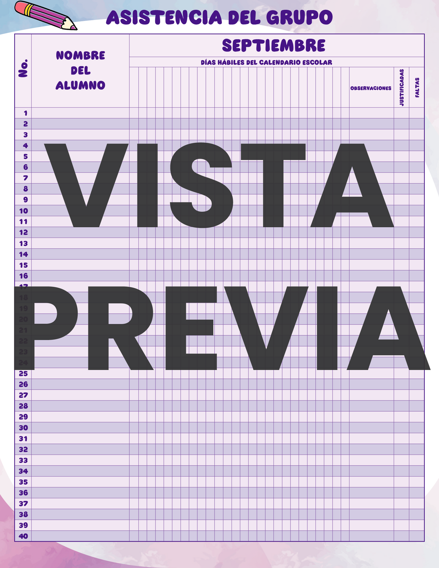 Agenda Colorida MAESTRO Primaria Ciclo Escolar 2024 - 2025