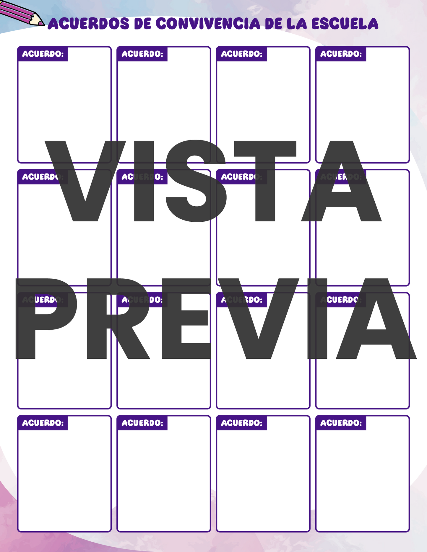 Agenda Colorida MAESTRO Secundaria Ciclo Escolar 2024 - 2025