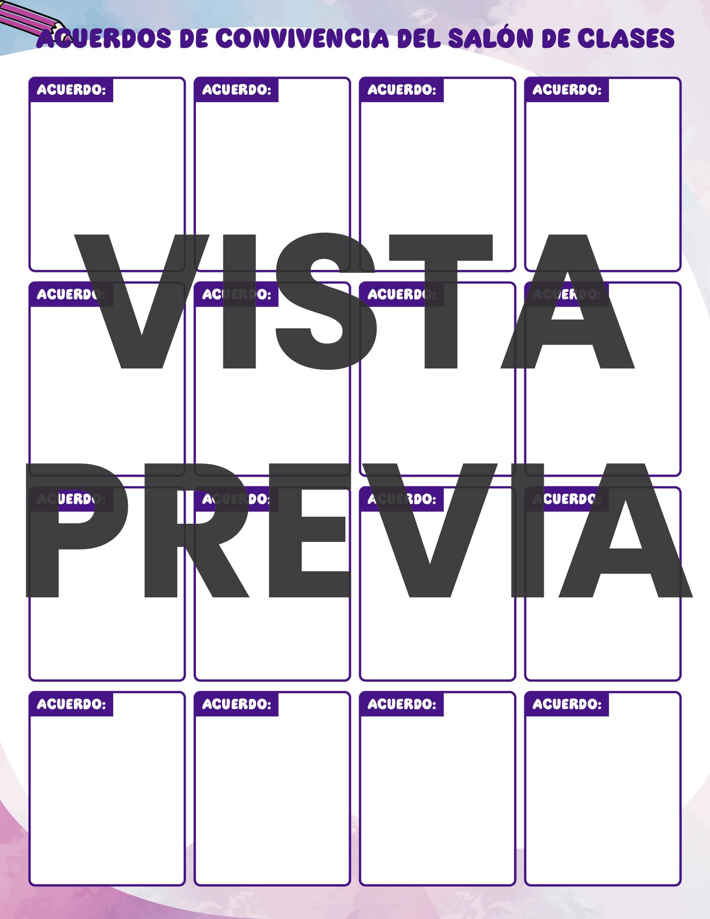 Agenda Colorida MAESTRO Secundaria Ciclo Escolar 2024 - 2025
