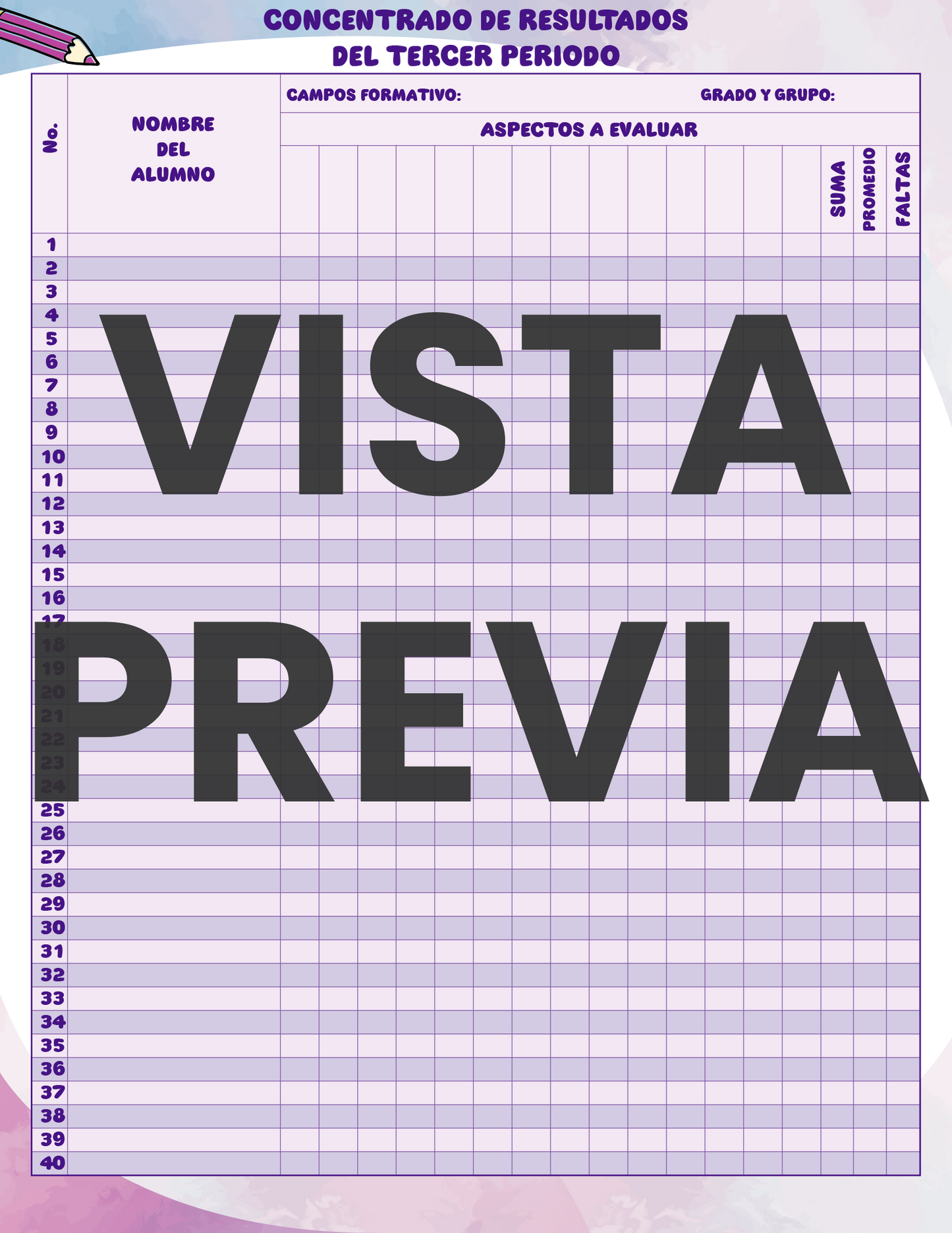Agenda Colorida MAESTRO Secundaria Ciclo Escolar 2024 - 2025