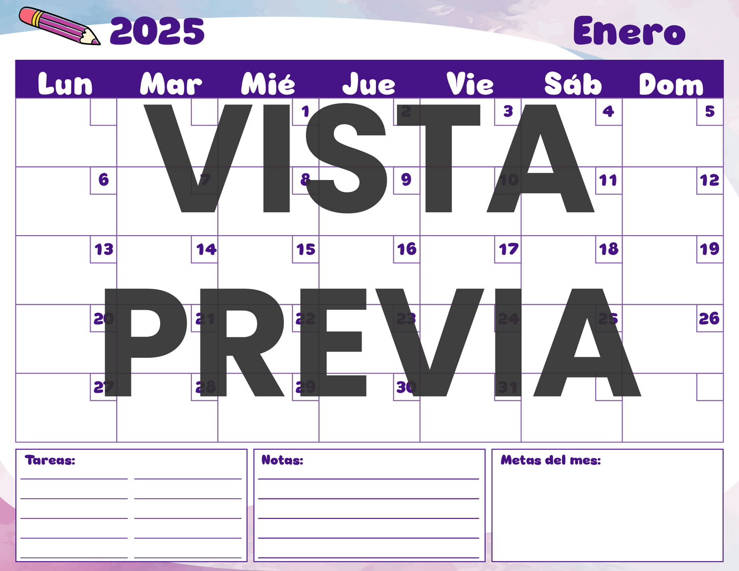 Agenda Colorida MAESTRO Secundaria Ciclo Escolar 2024 - 2025