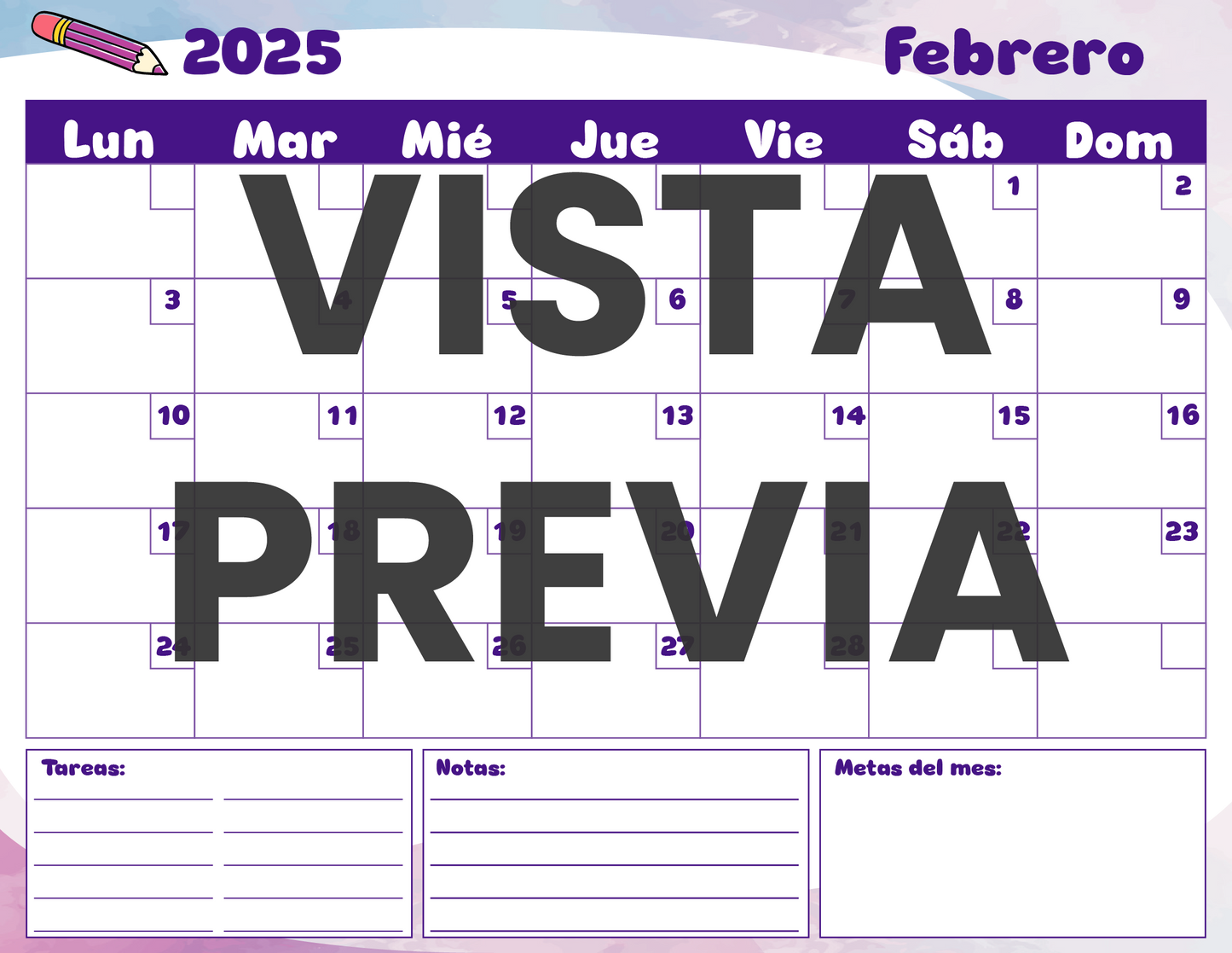 Agenda Colorida MAESTRO Secundaria Ciclo Escolar 2024 - 2025