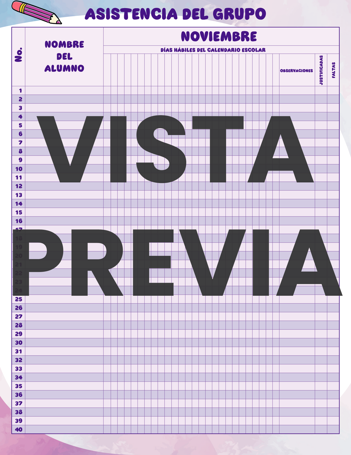 Agenda Colorida MAESTRO Secundaria Ciclo Escolar 2024 - 2025