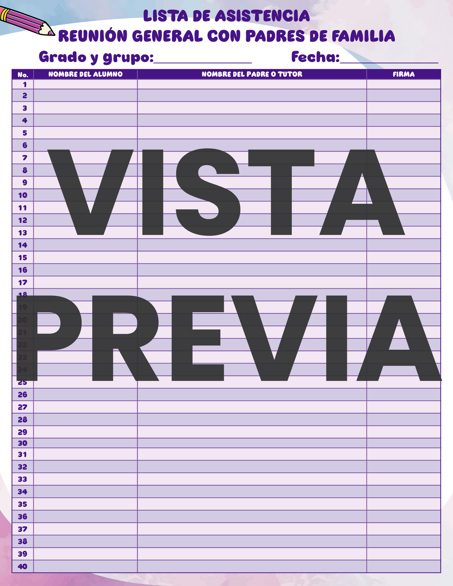 Agenda Colorida MAESTRO Secundaria Ciclo Escolar 2024 - 2025