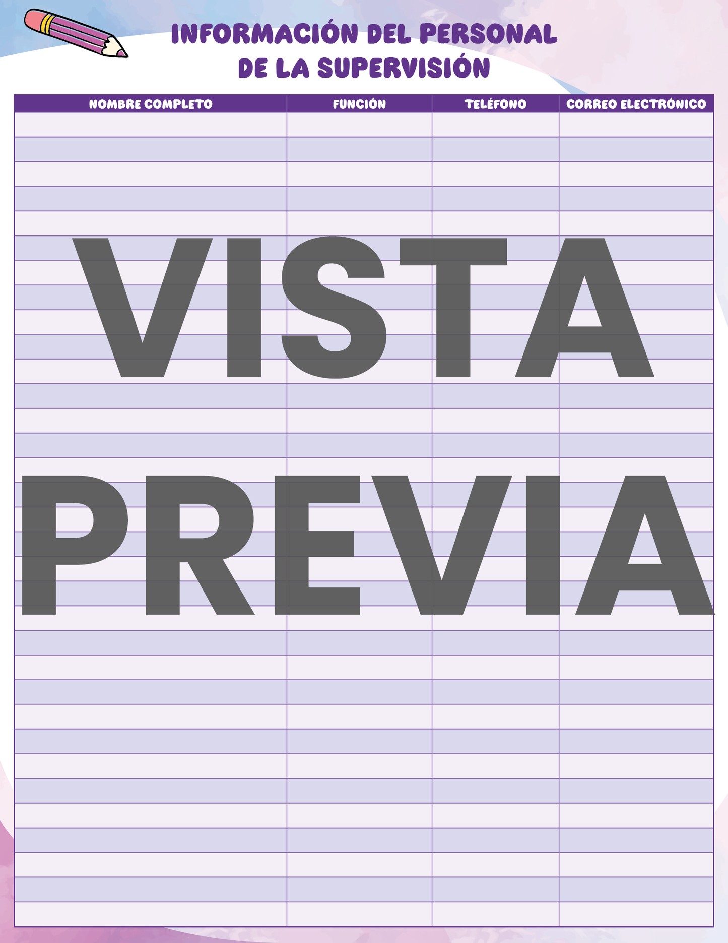Agenda Colorida SUPERVISOR Primaria Ciclo Escolar 2024 - 2025